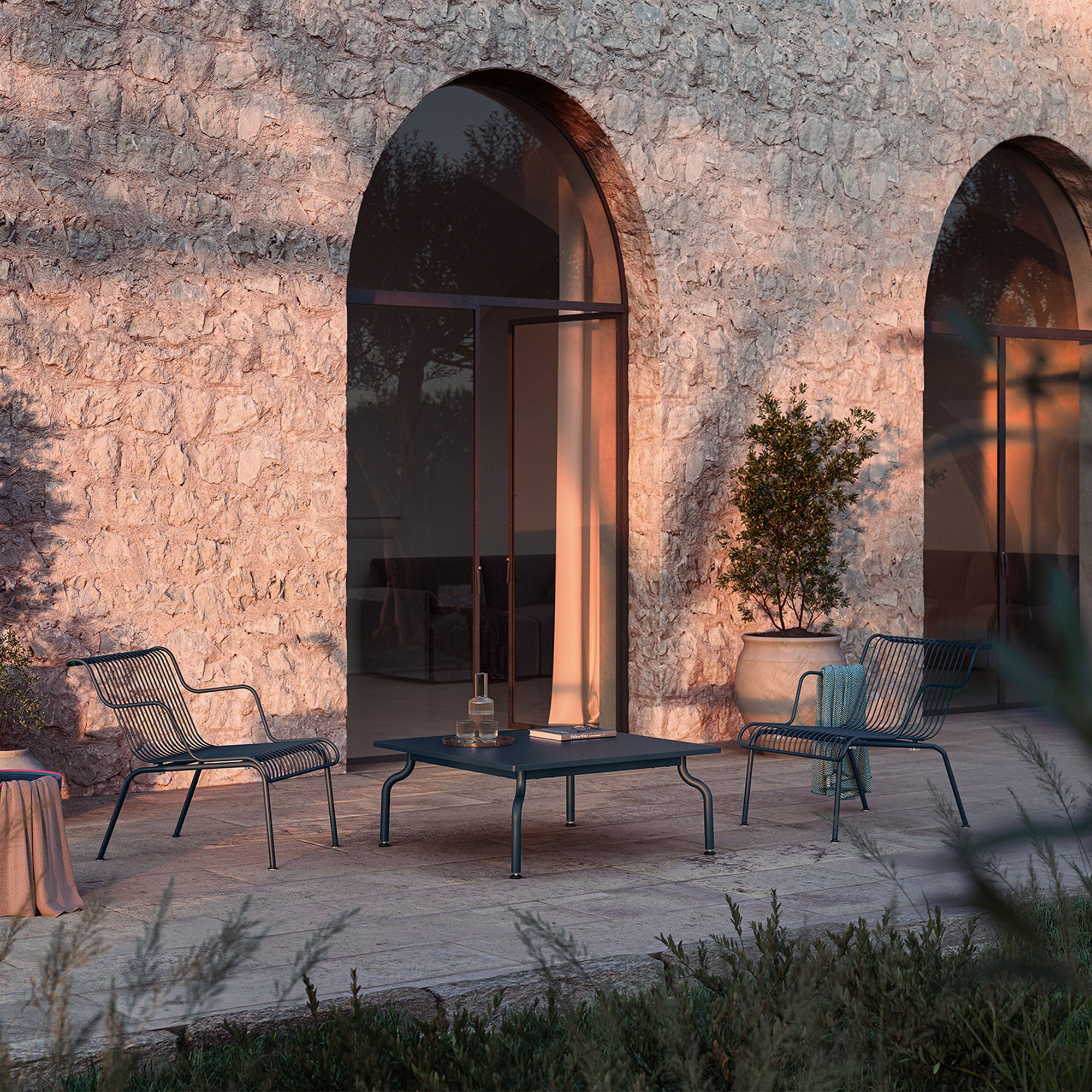 South Low Table, masă cafea exterior 90x90 cm