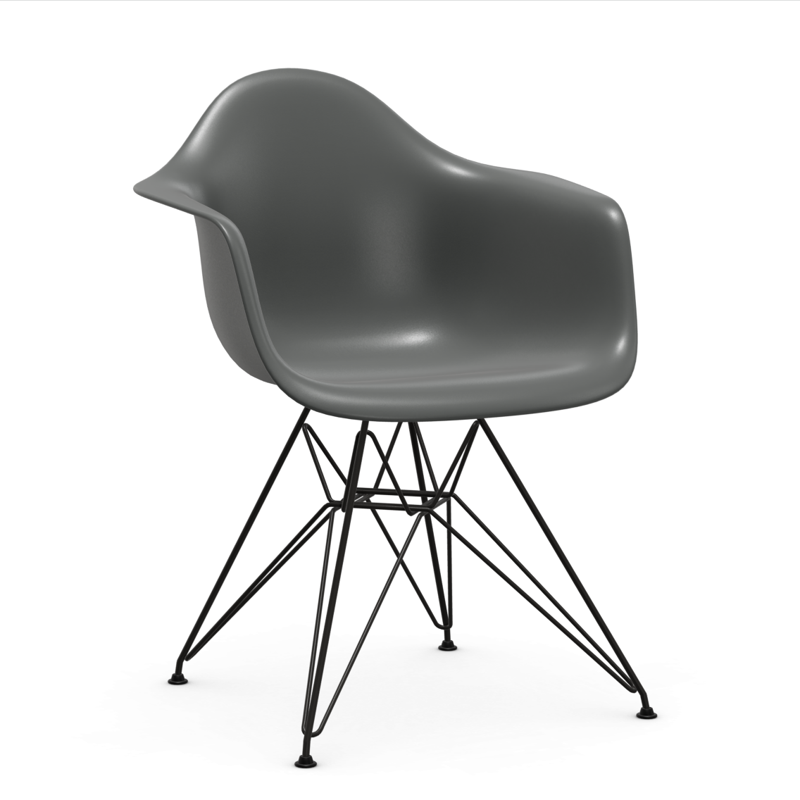 Eames Plastic DAR scaun cu bază neagră