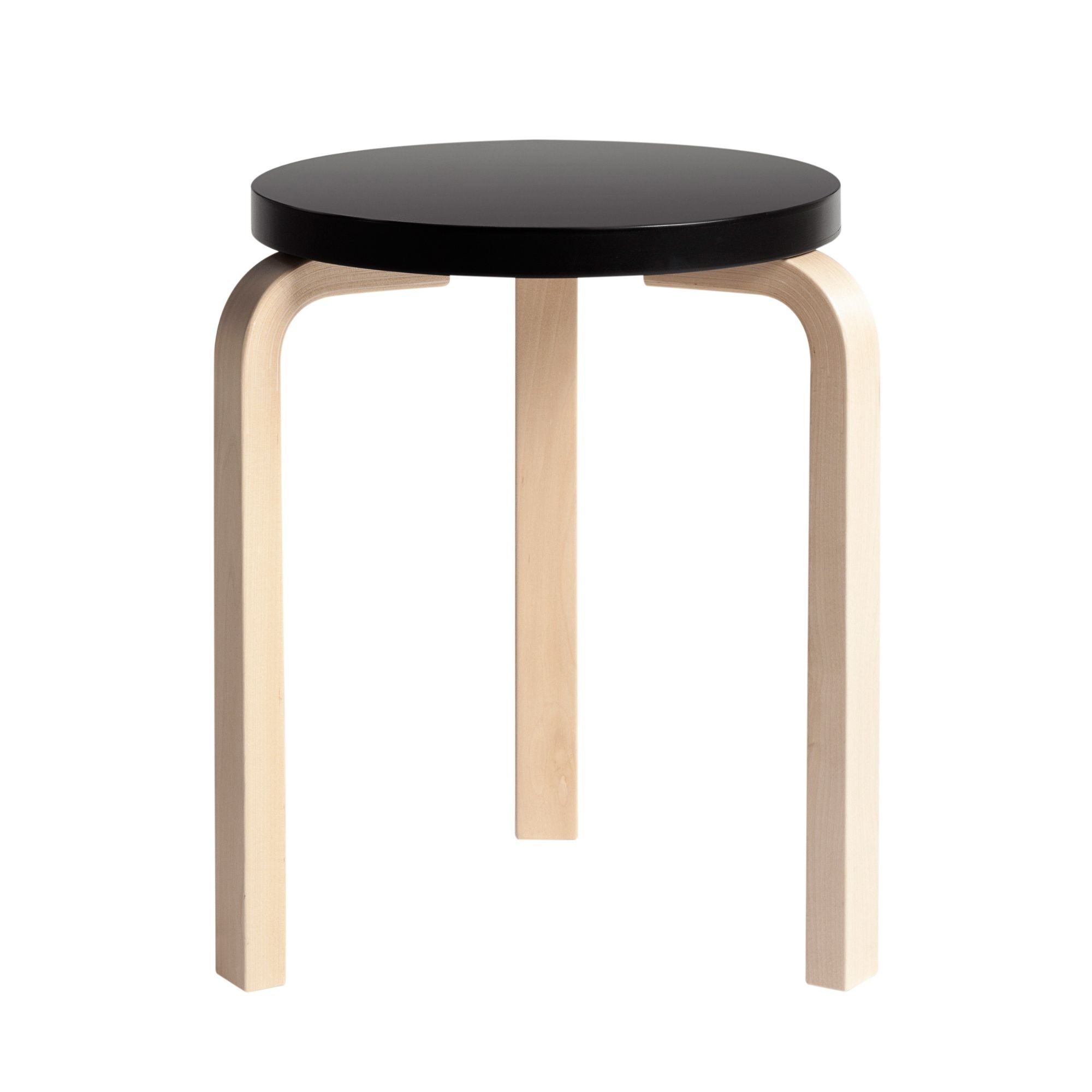 Stool 60 picioare din mesteacăn lăcuite transparent