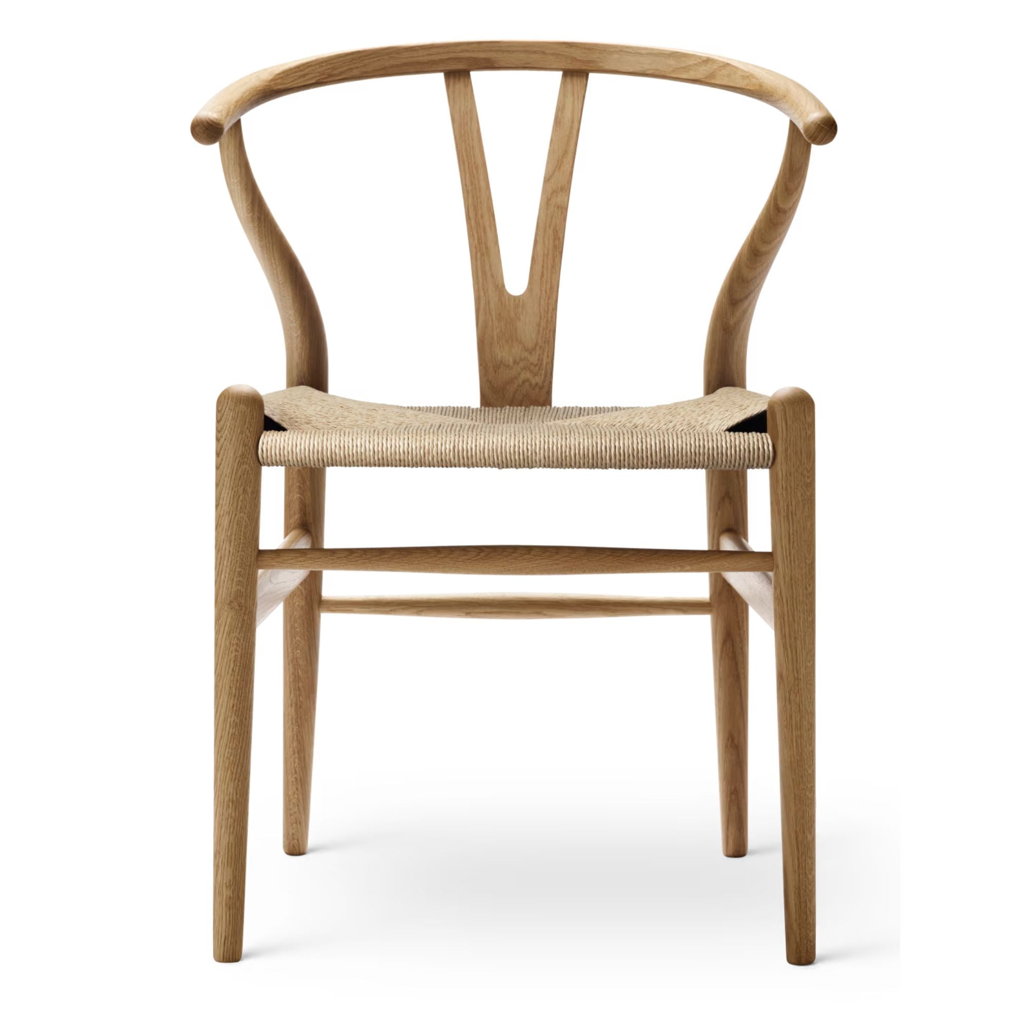 CH24 Oak, scaun de dining din lemn de stejar