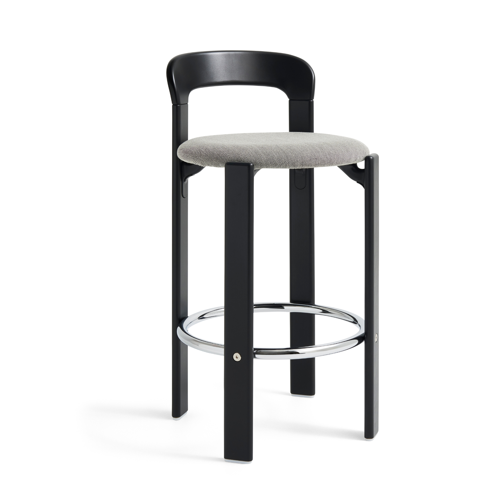 Rey Bar Stool Chair, scaun de bar tapițat, versiunea joasă