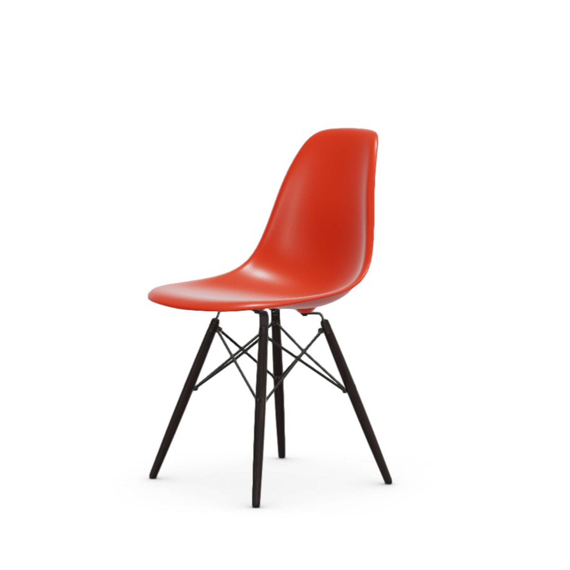 Eames Plastic RE DSW scaun cu picioare arțar închis