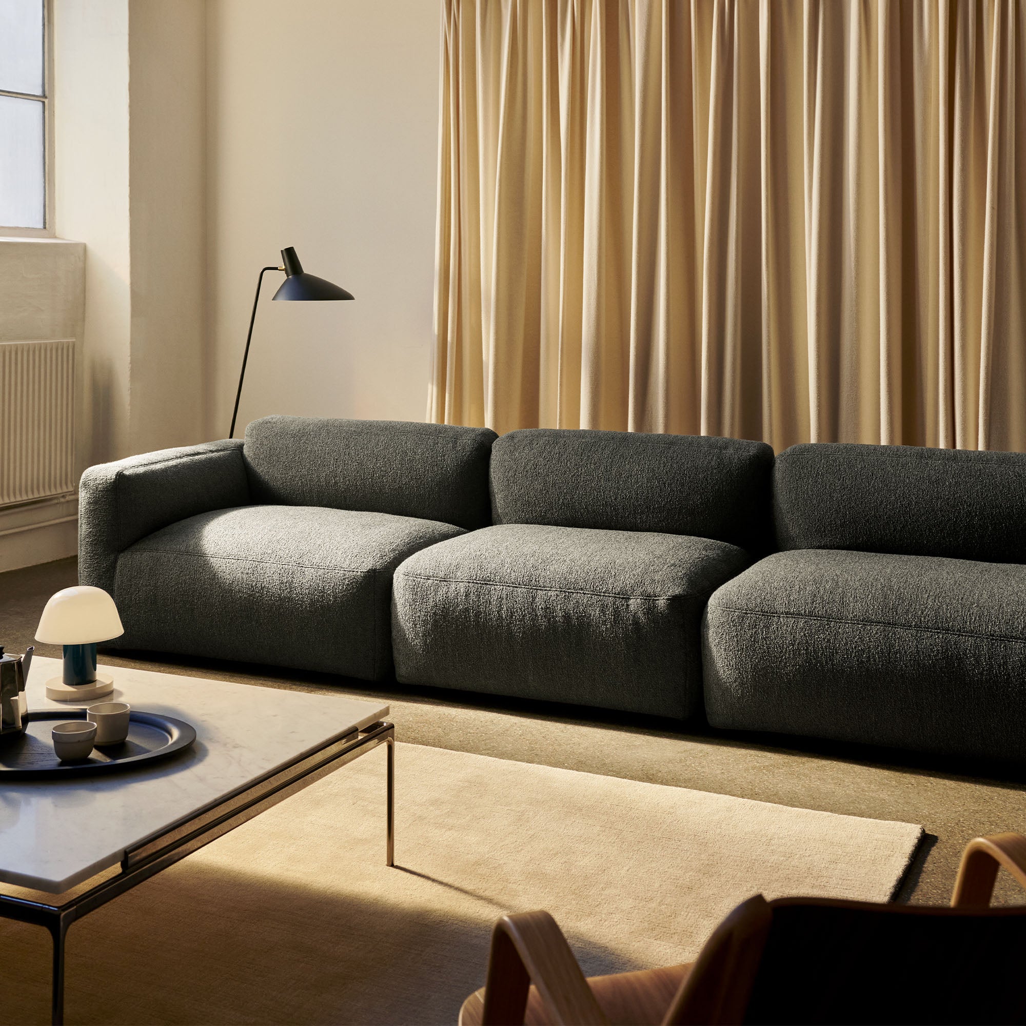 Develius Mellow, canapea modulară de trei locuri