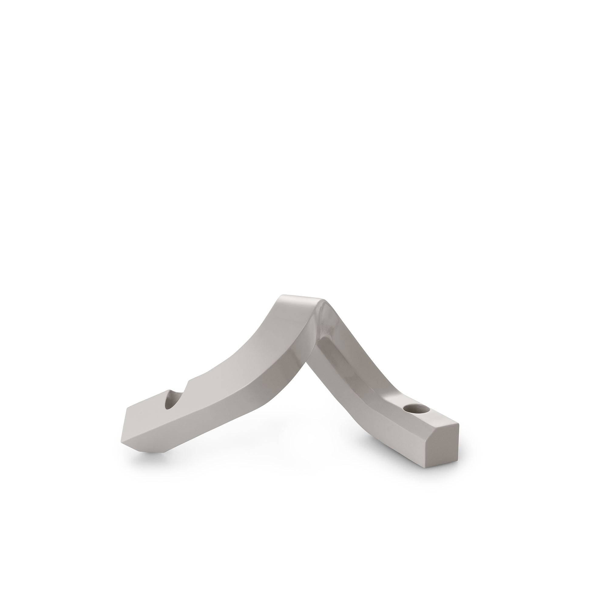Crooked Candlestick Two, suport de lumânari din aluminiu cu două locuri