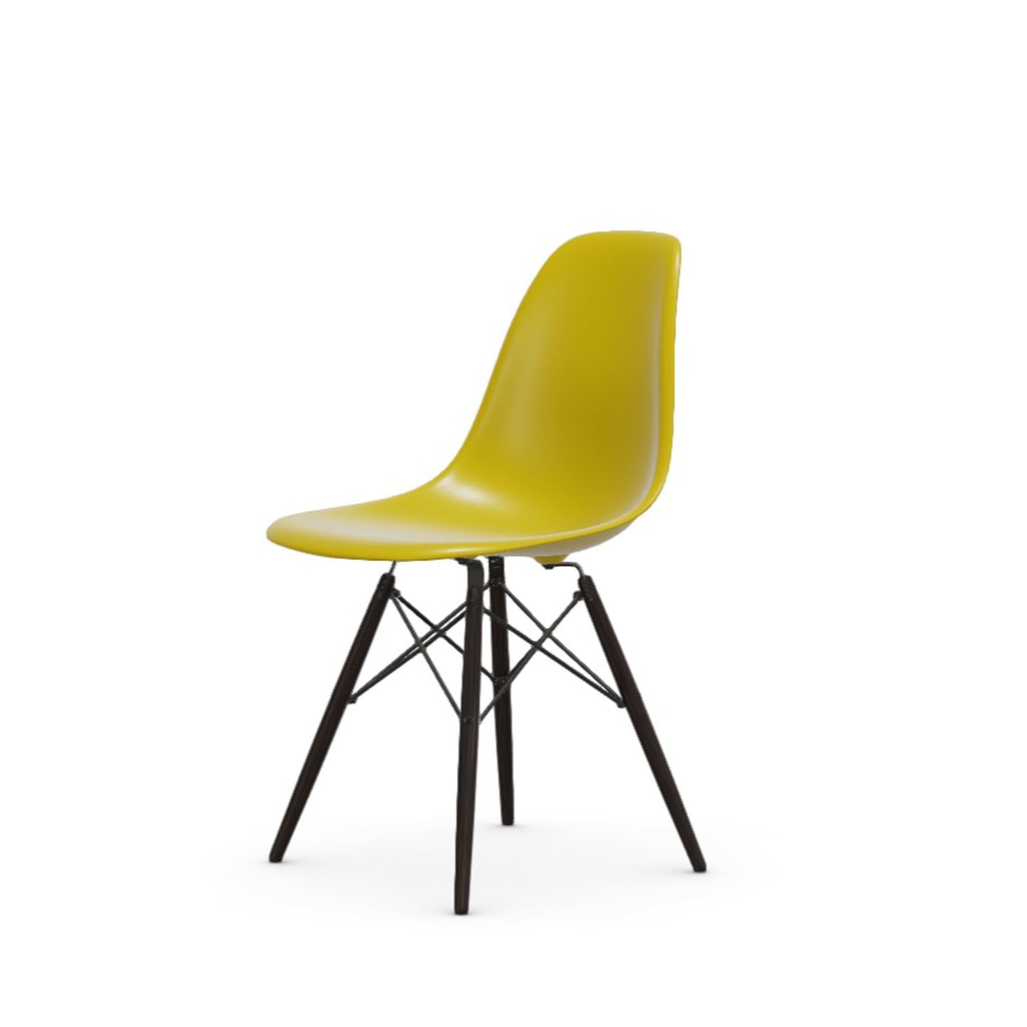 Eames Plastic RE DSW scaun cu picioare arțar închis