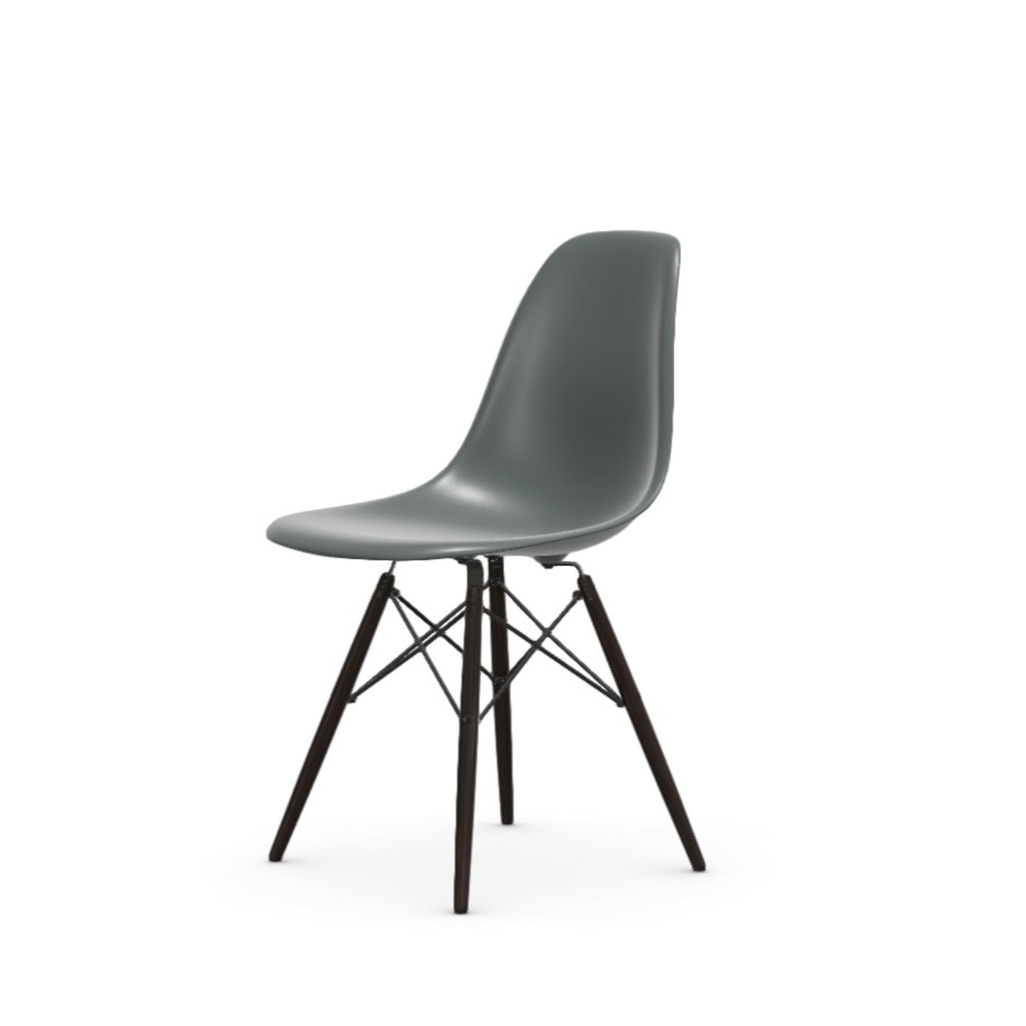 Eames Plastic RE DSW scaun cu picioare arțar închis