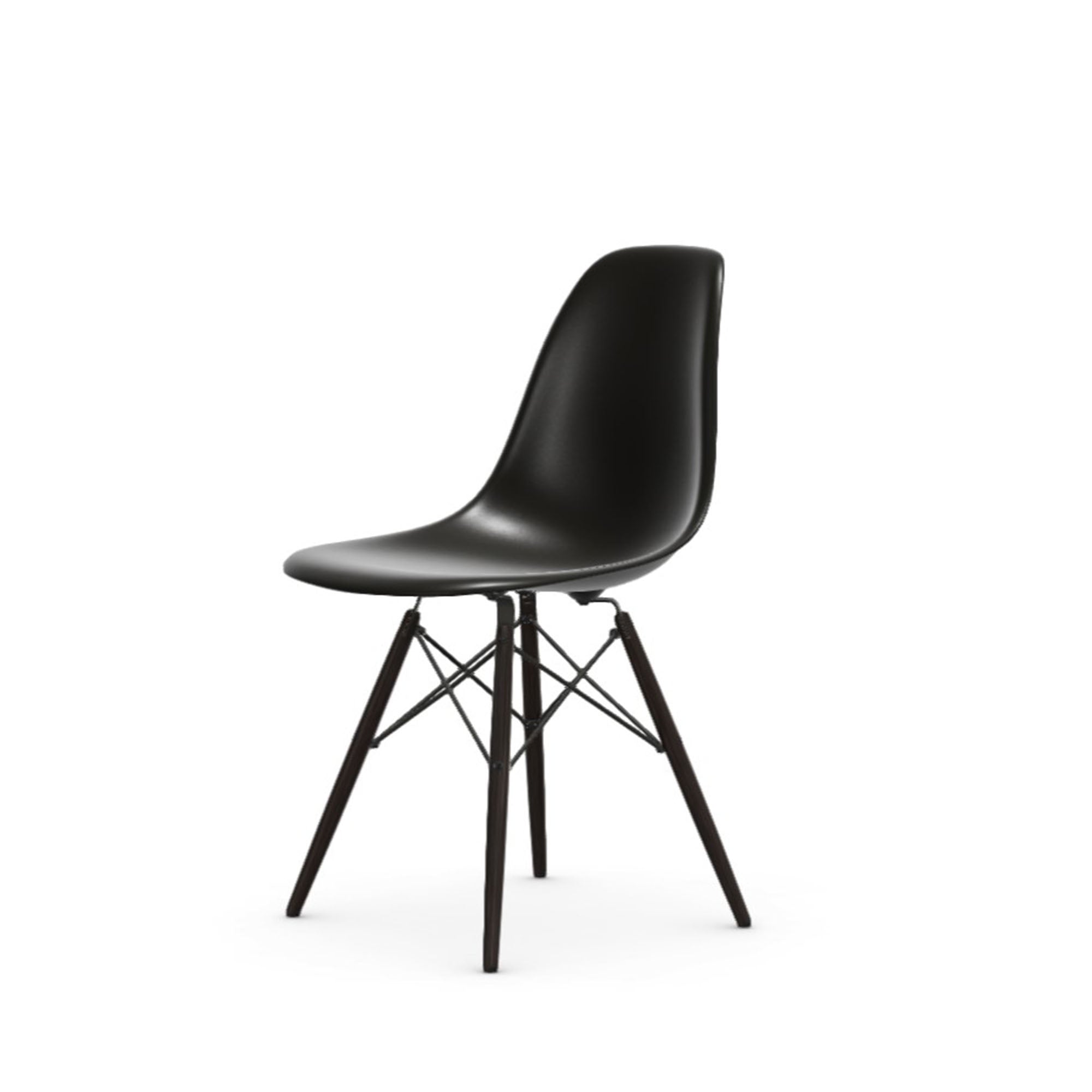 Eames Plastic RE DSW scaun cu picioare arțar închis