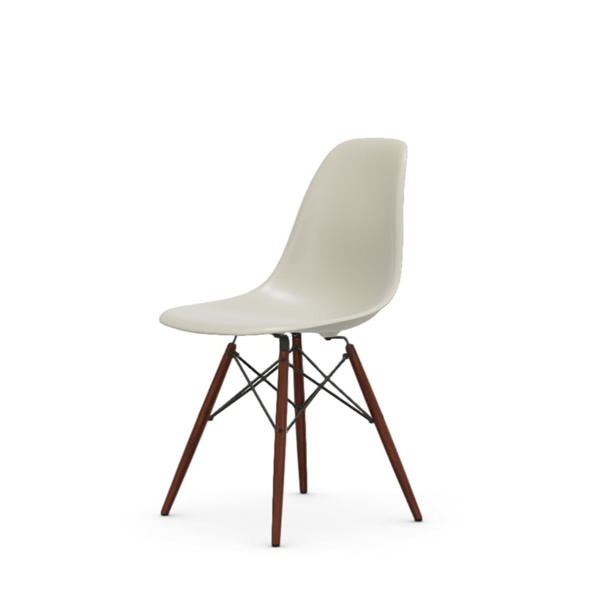 Eames Plastic RE DSW scaun cu picioare arțar închis