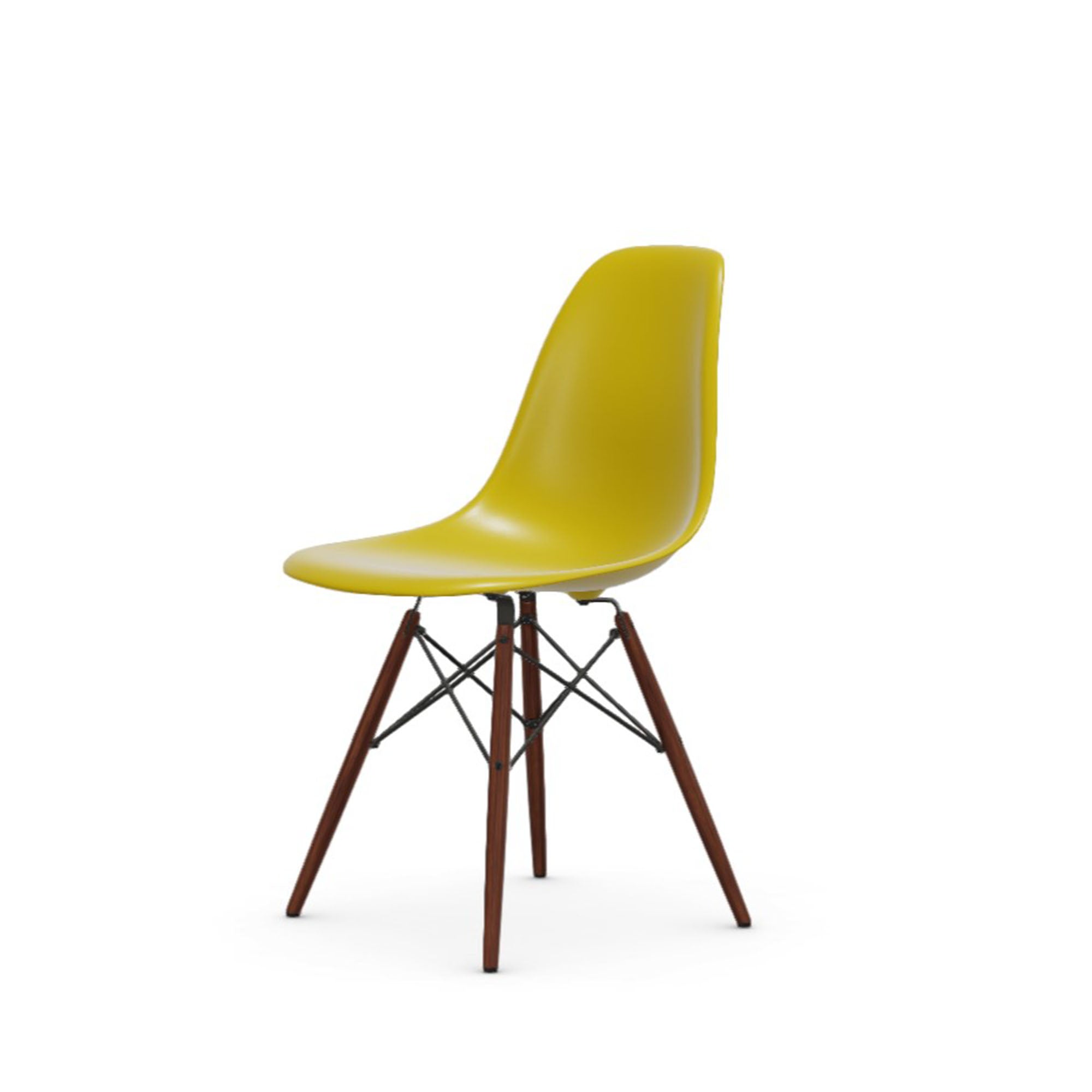 Eames Plastic RE DSW scaun cu picioare arțar închis