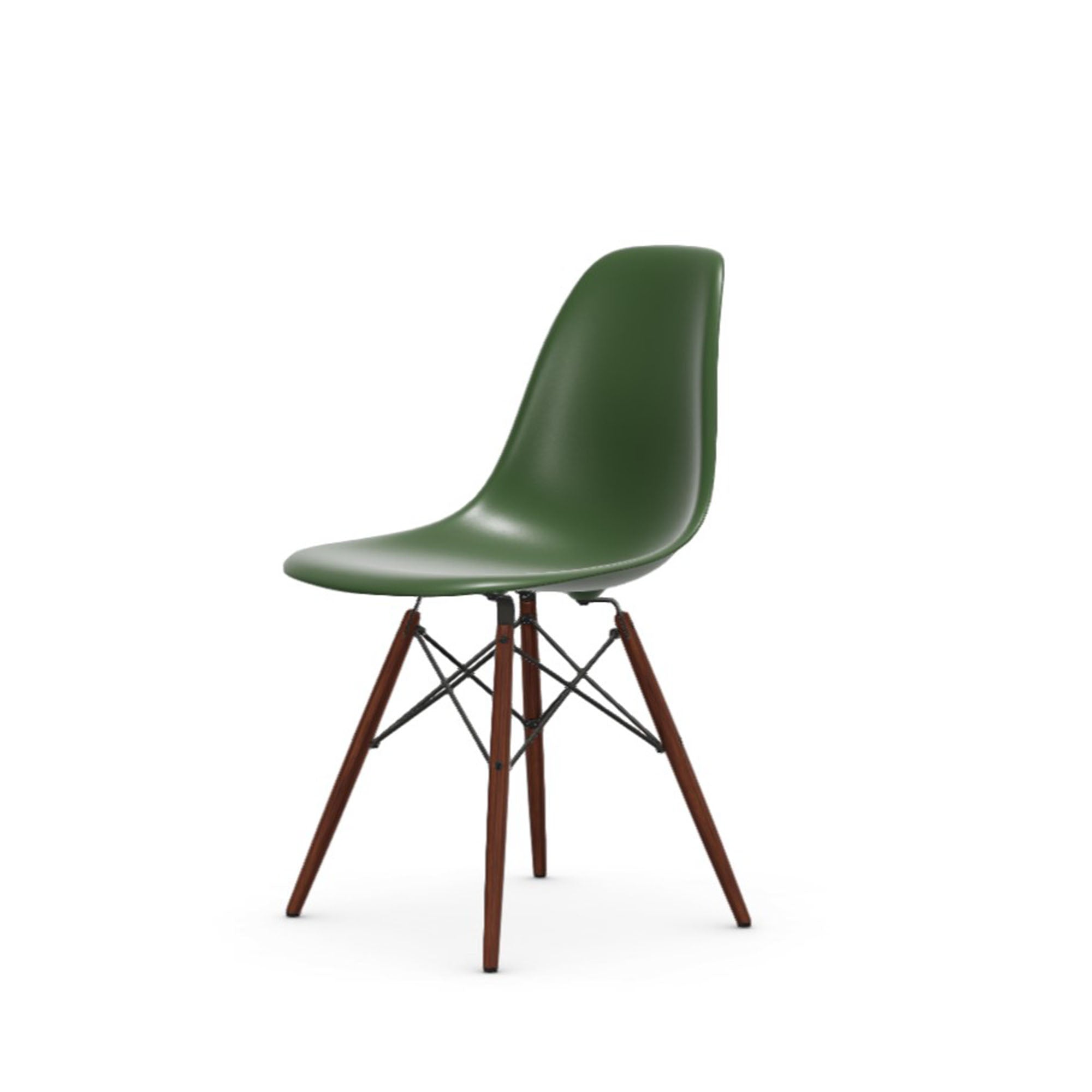 Eames Plastic RE DSW scaun cu picioare arțar închis