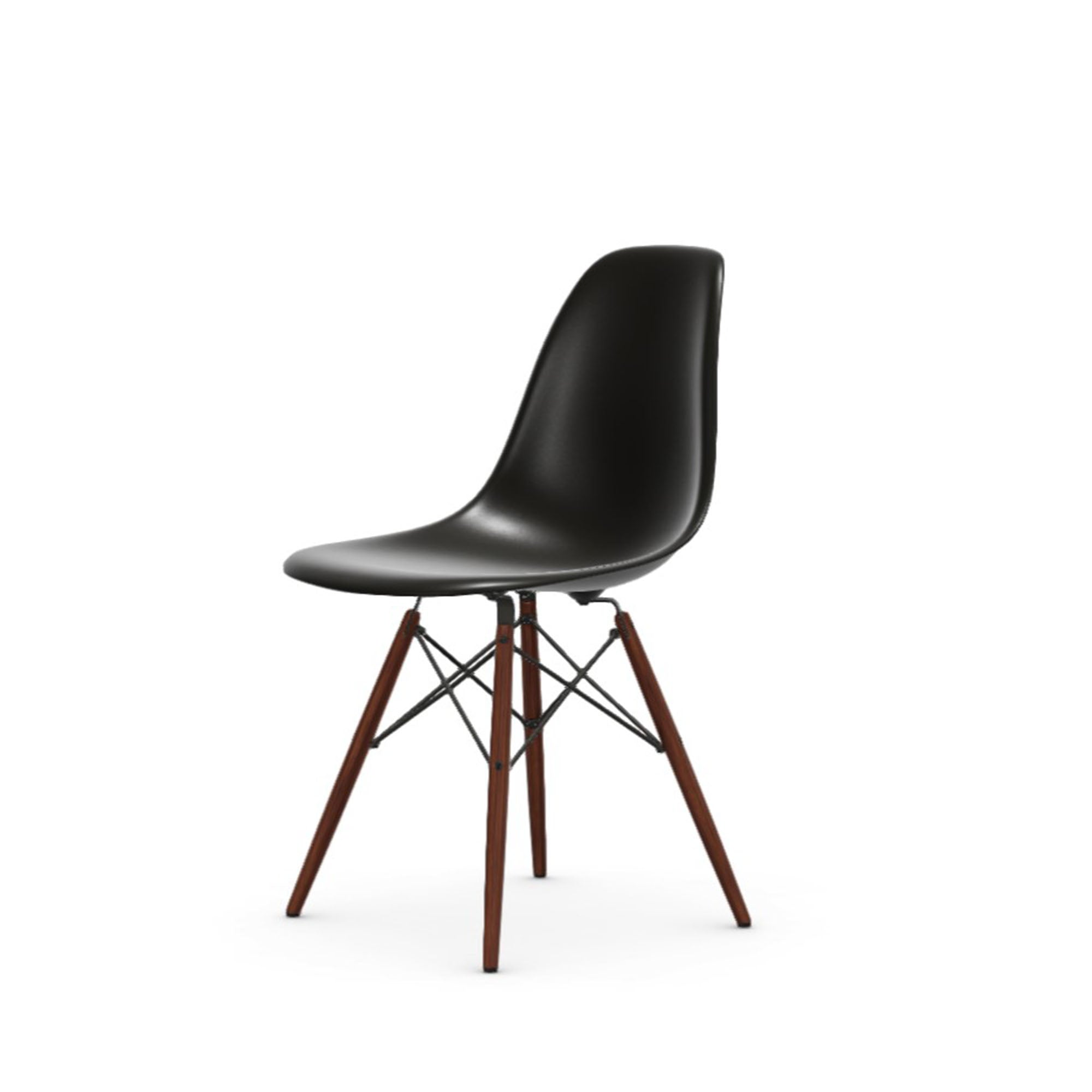 Eames Plastic RE DSW scaun cu picioare arțar închis