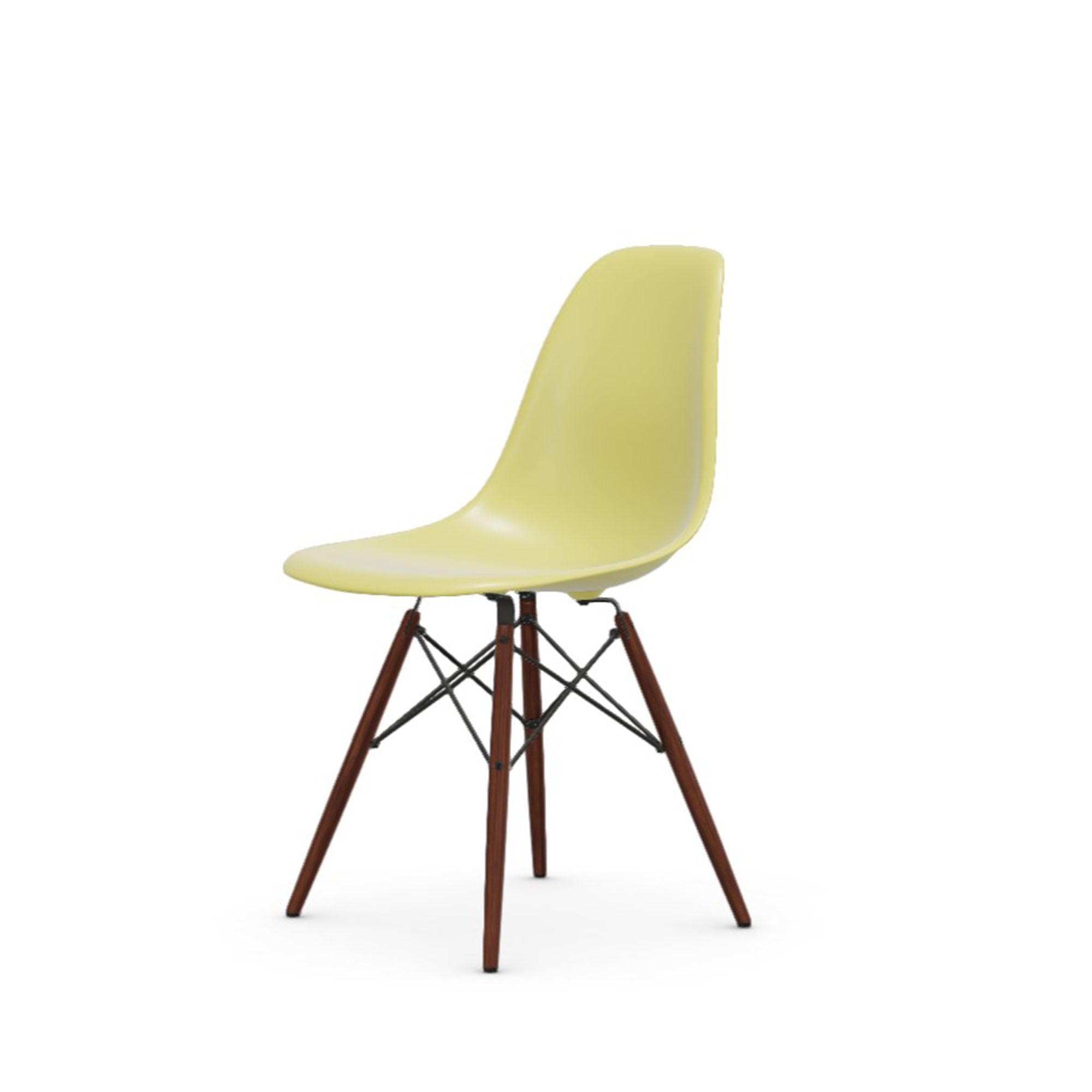Eames Plastic RE DSW scaun cu picioare arțar închis