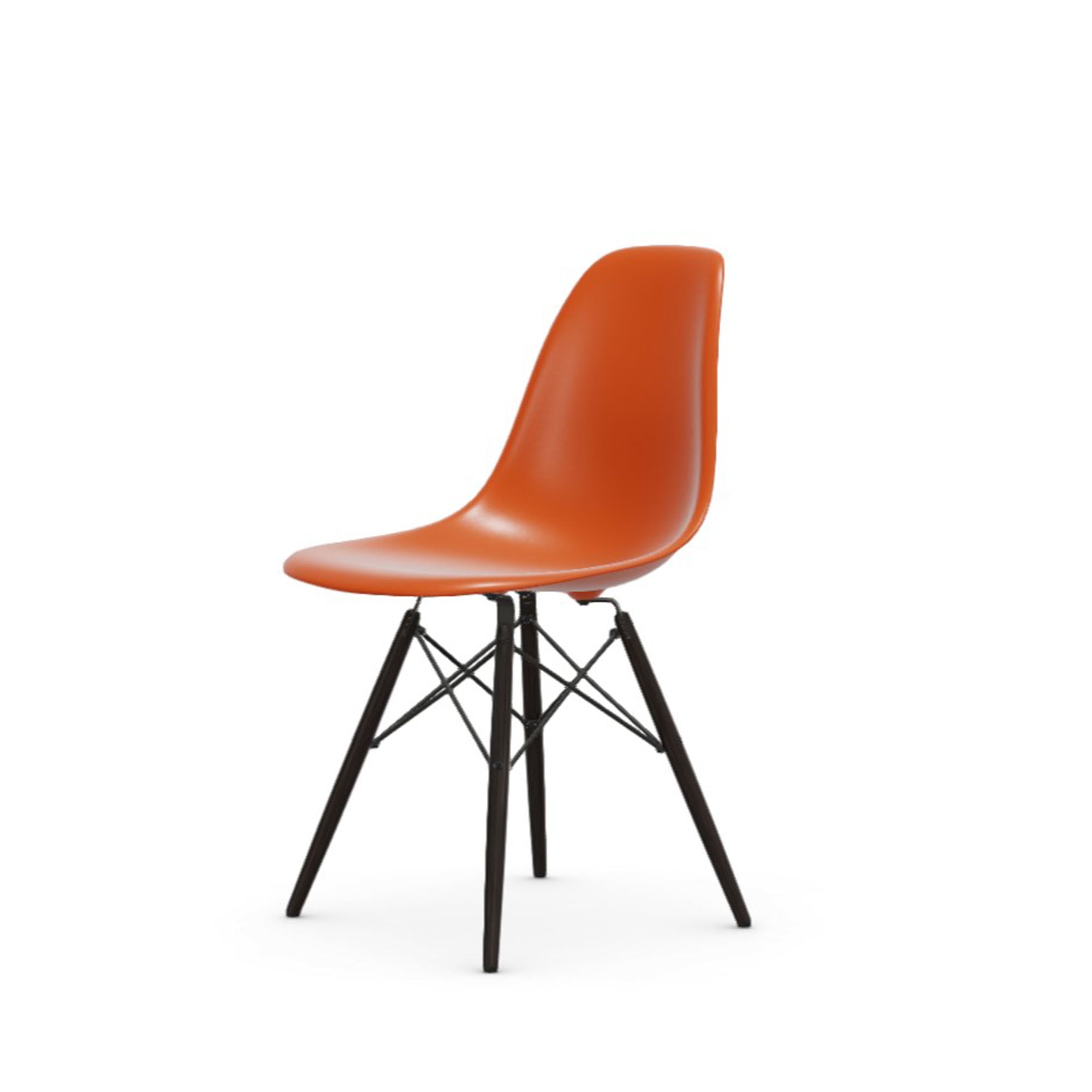 Eames Plastic RE DSW scaun cu picioare arțar închis