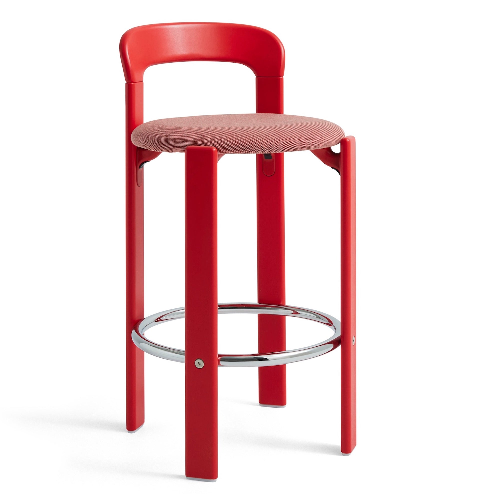 Rey Bar Stool Chair, scaun de bar tapițat, versiunea joasă