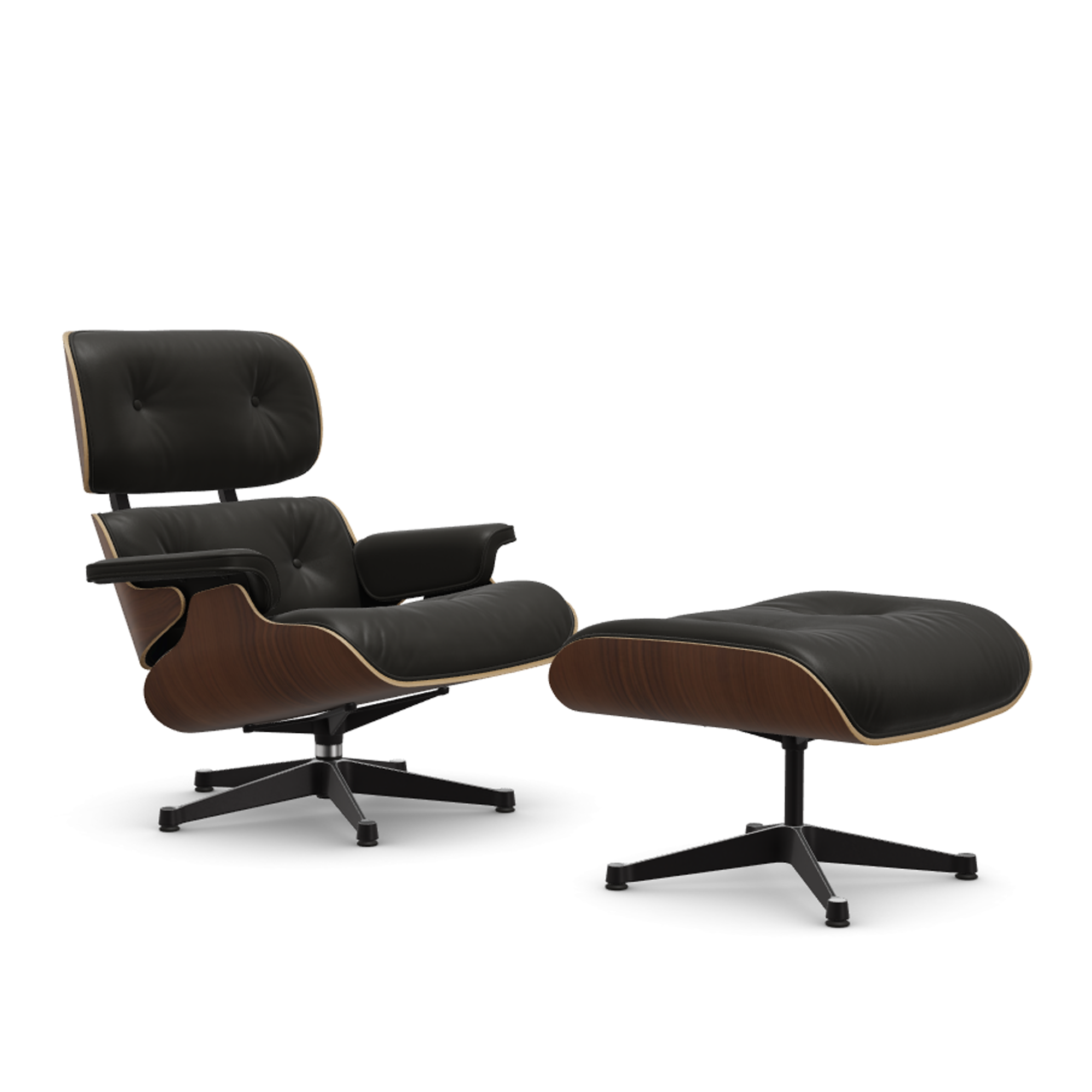 Eames Lounge Chair cu Otoman (lemn din palisandru)