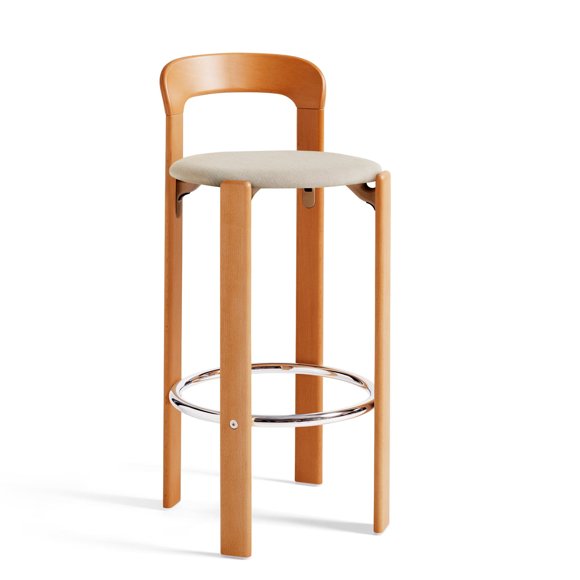 Rey Bar Stool, scaun de bar tapițat, versiunea înaltă