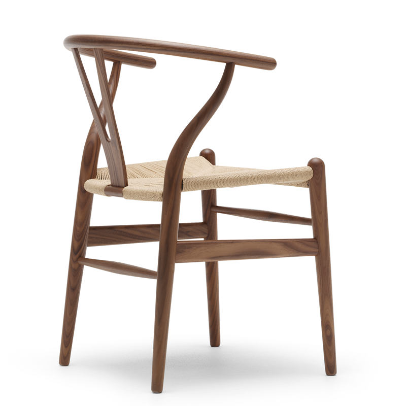 CH24 Walnut, scaun de dining din lemn de nuc