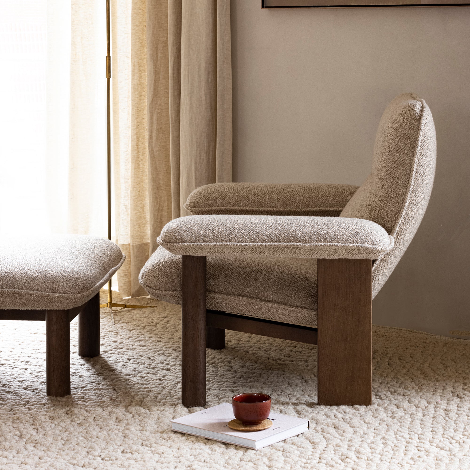 Brasilia Lounge Chair, fotoliu cu ottoman