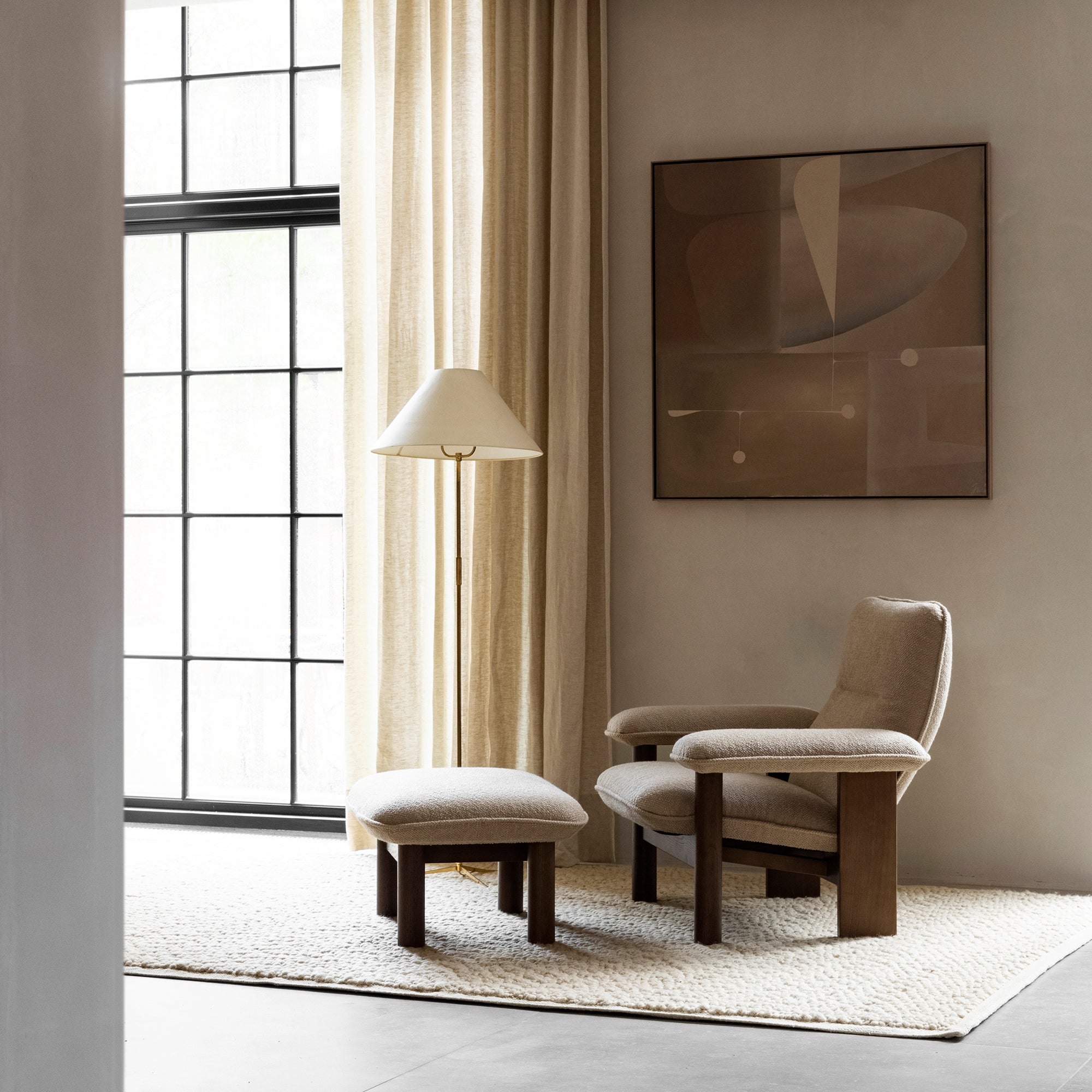 Brasilia Lounge Chair, fotoliu cu ottoman