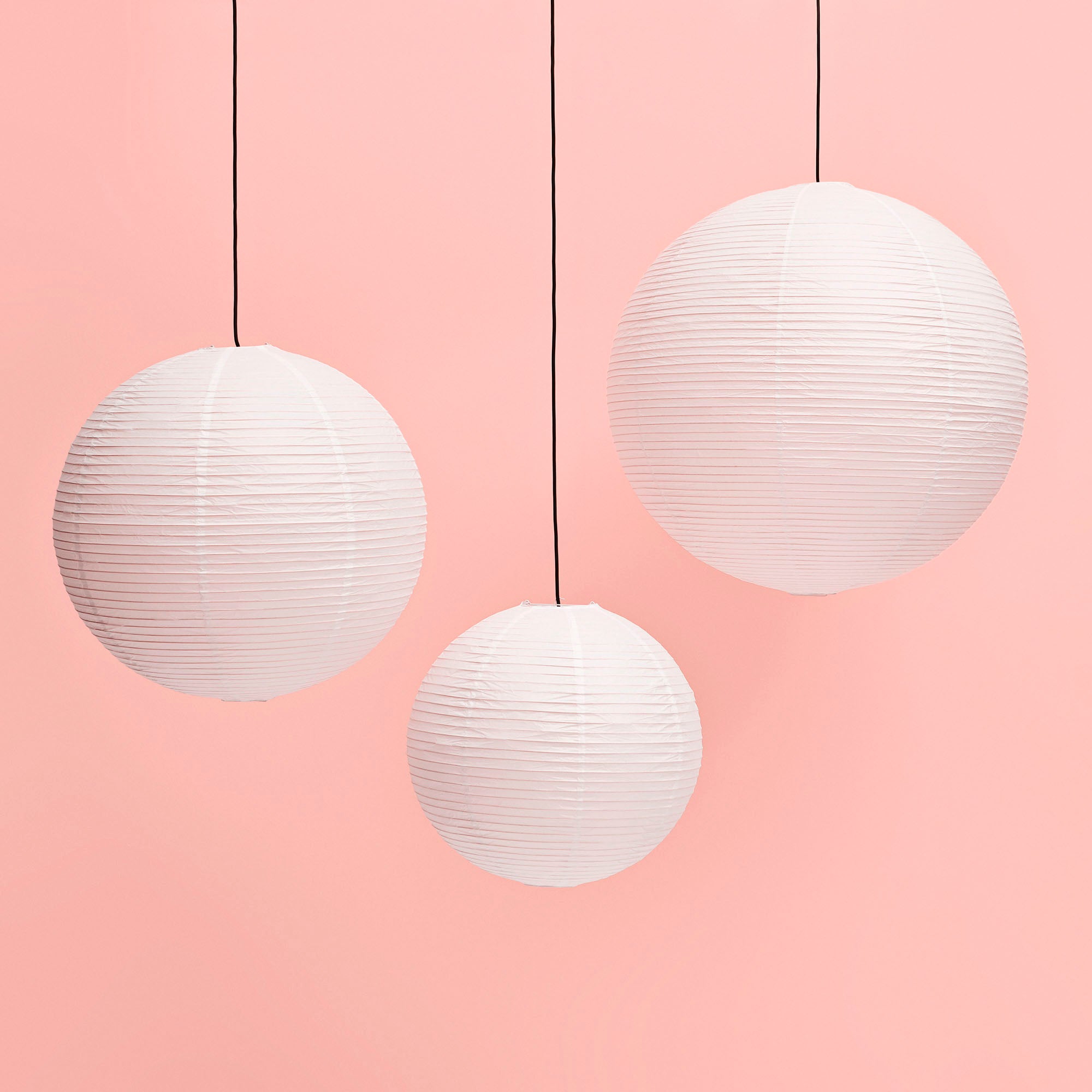 Rice Paper Shade, lampă suspendată mare Ø80cm