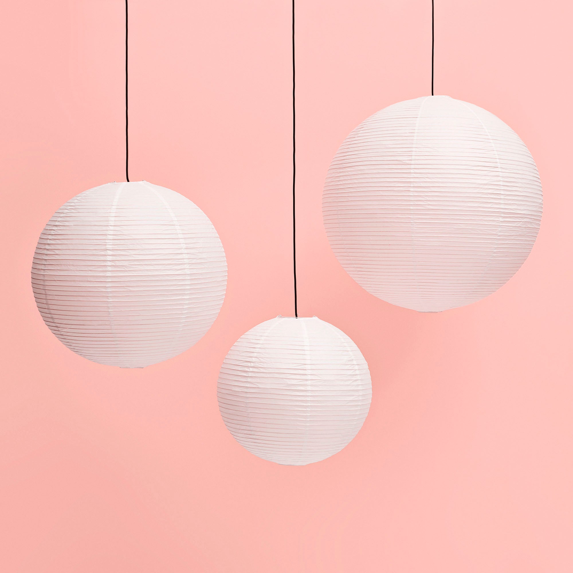 Rice Paper Shade, lampă suspendată mare Ø50cm
