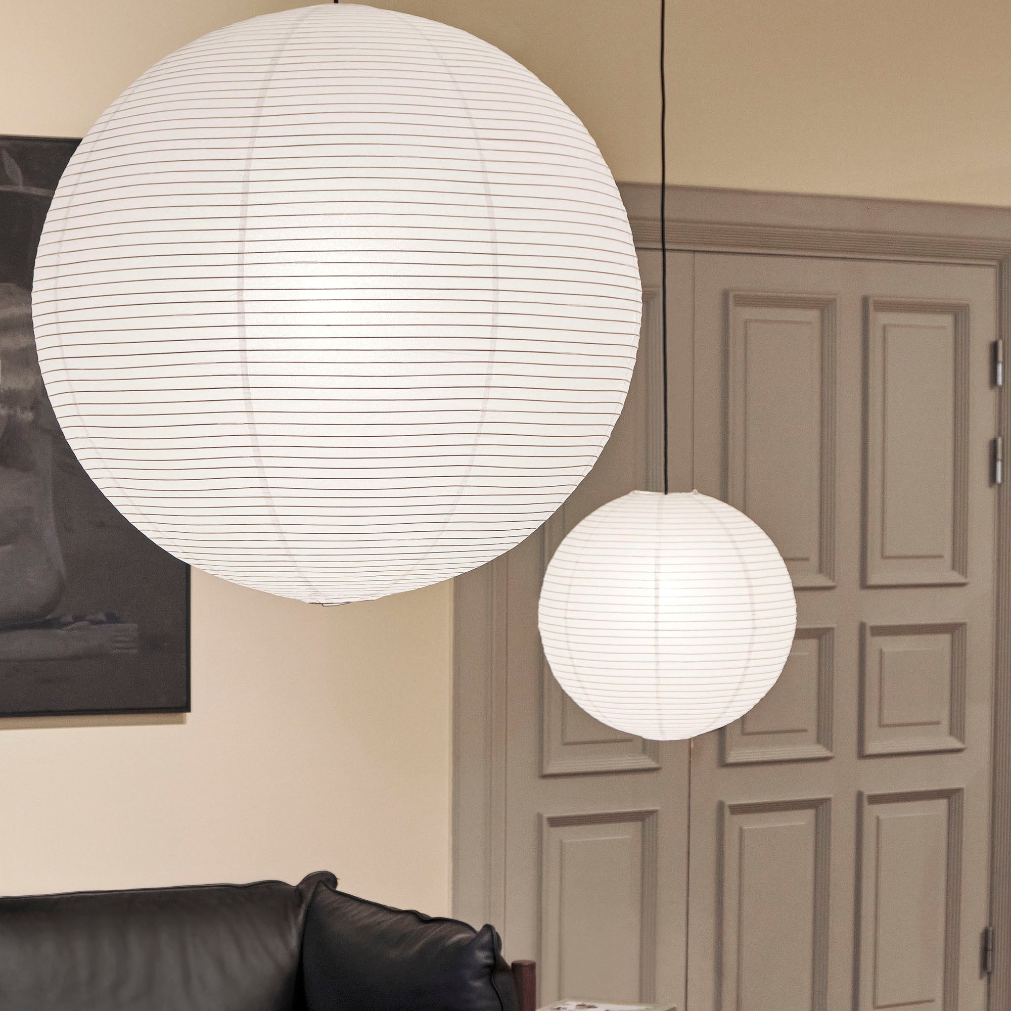 Rice Paper Shade, lampă suspendată mare Ø50cm