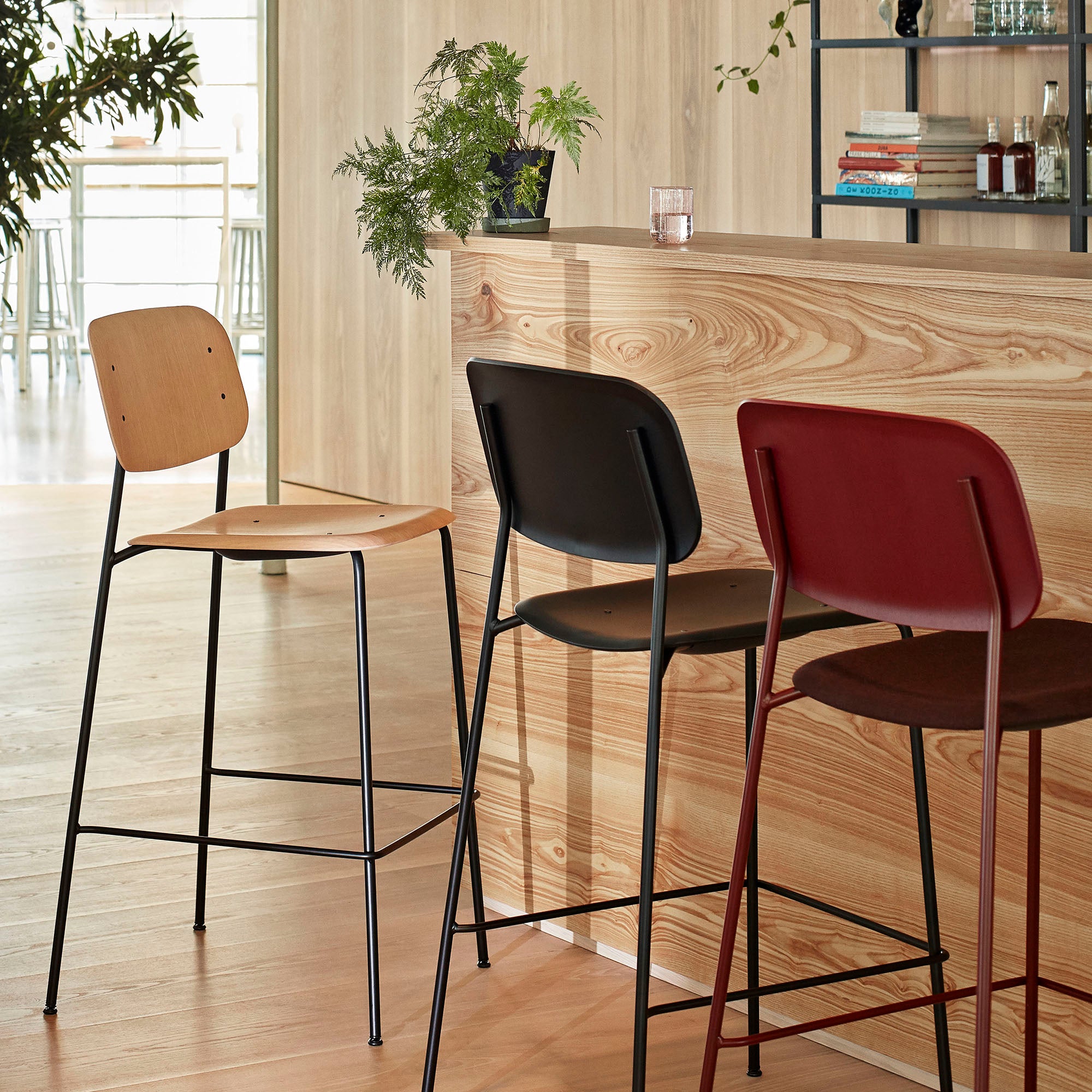Soft Edge 90 Bar Stool High, scaun de bar