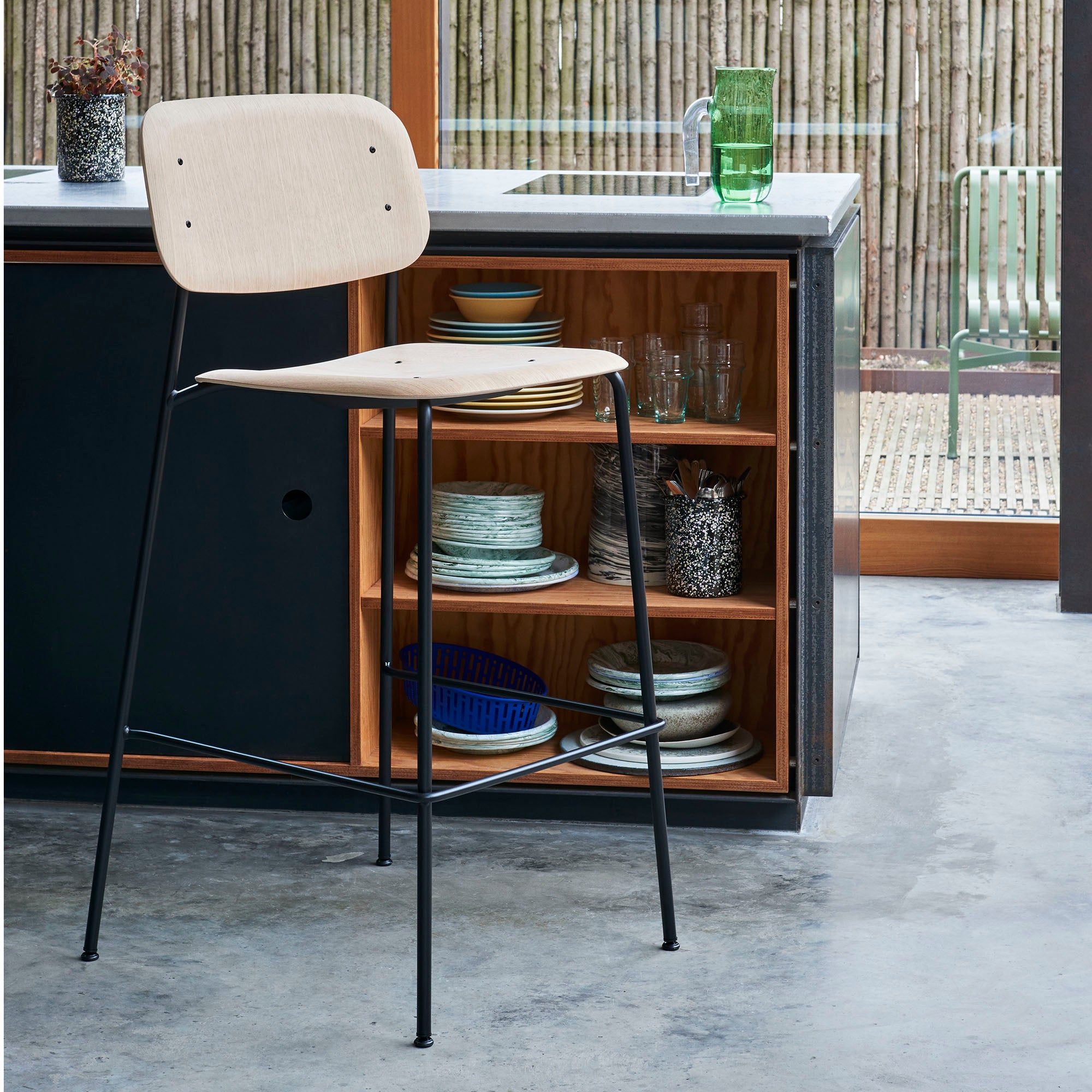 Soft Edge 90 Bar Stool High, scaun de bar