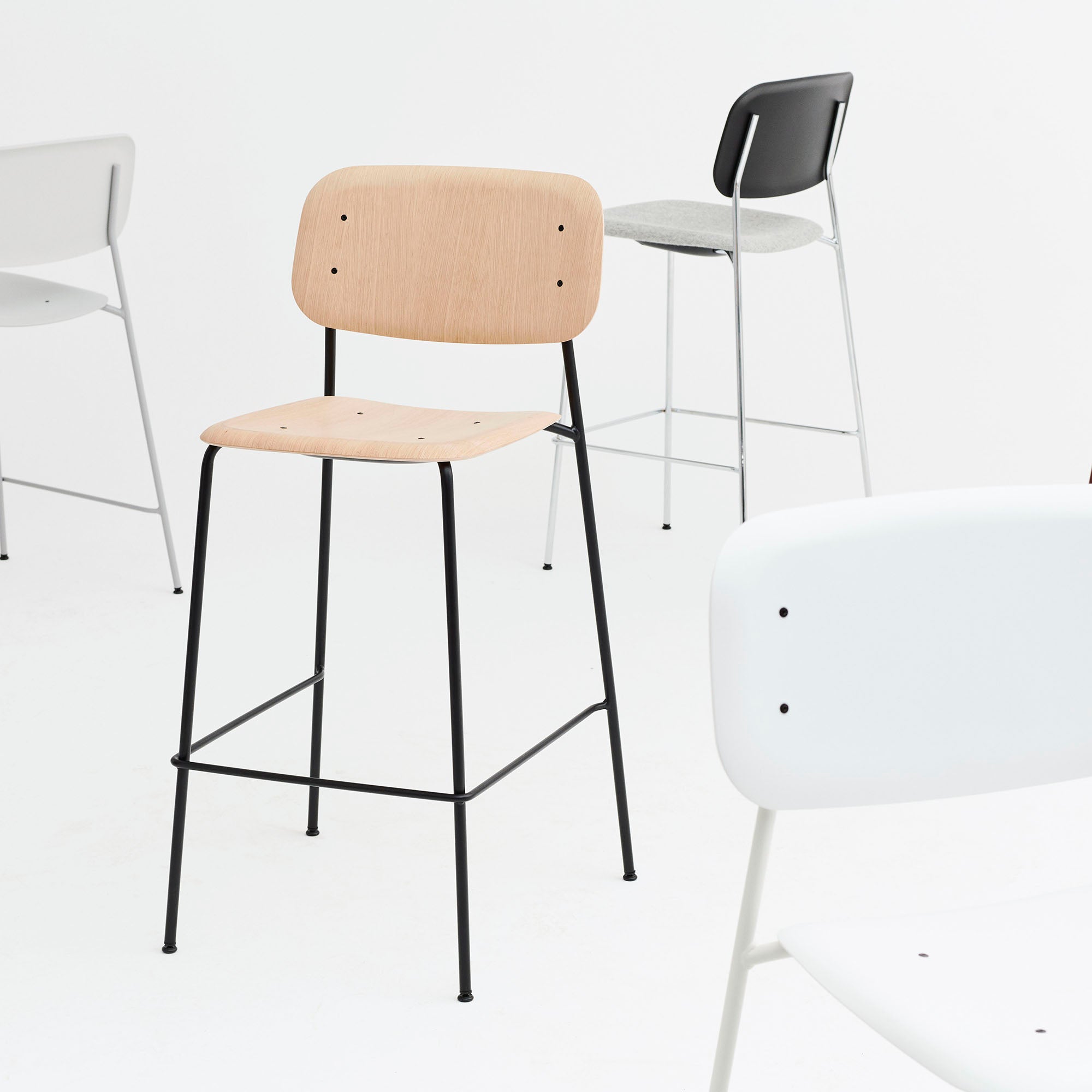 Soft Edge 95 Bar Stool Low, scaun de bar