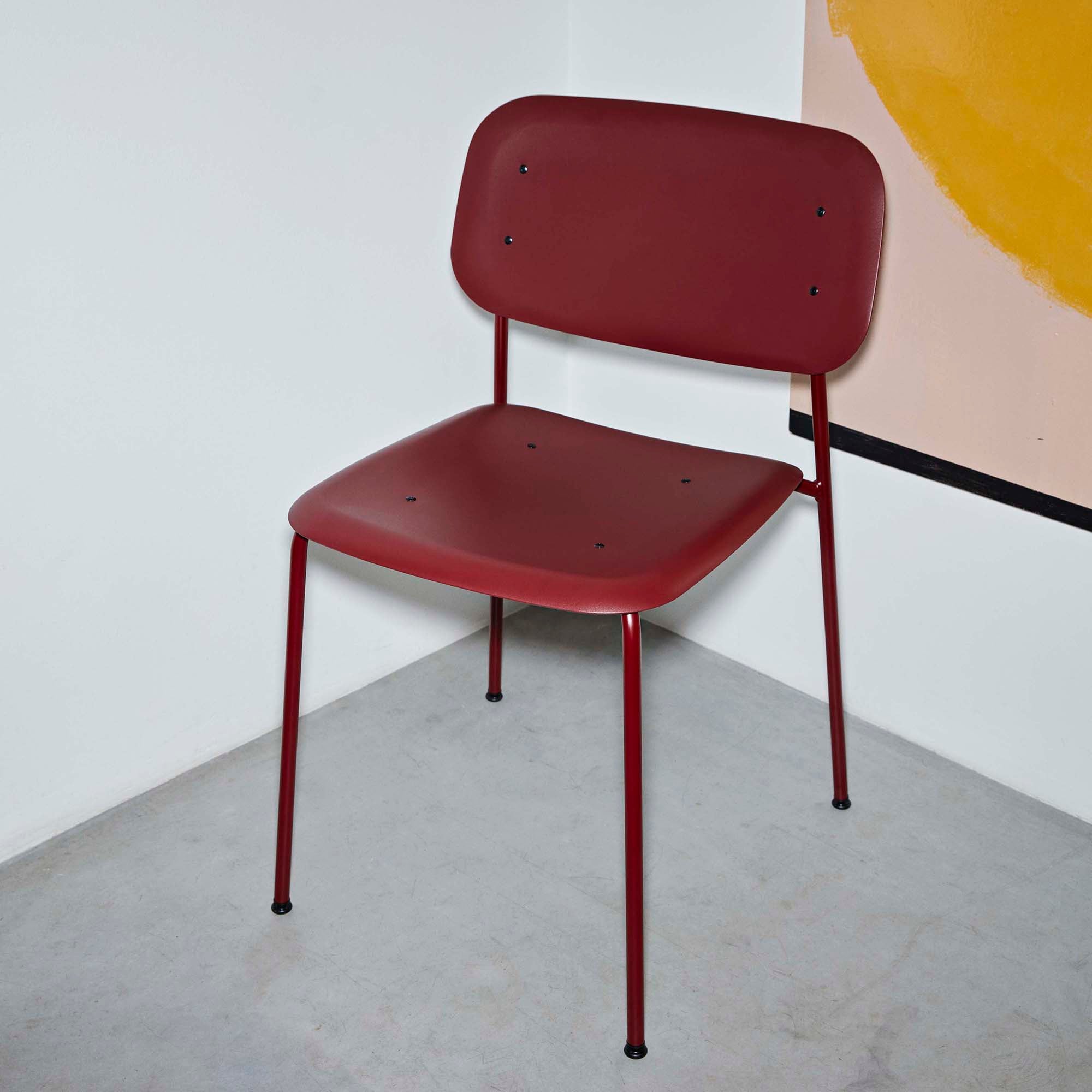 Soft Edge 45 scaun din plastic cu baza metalică