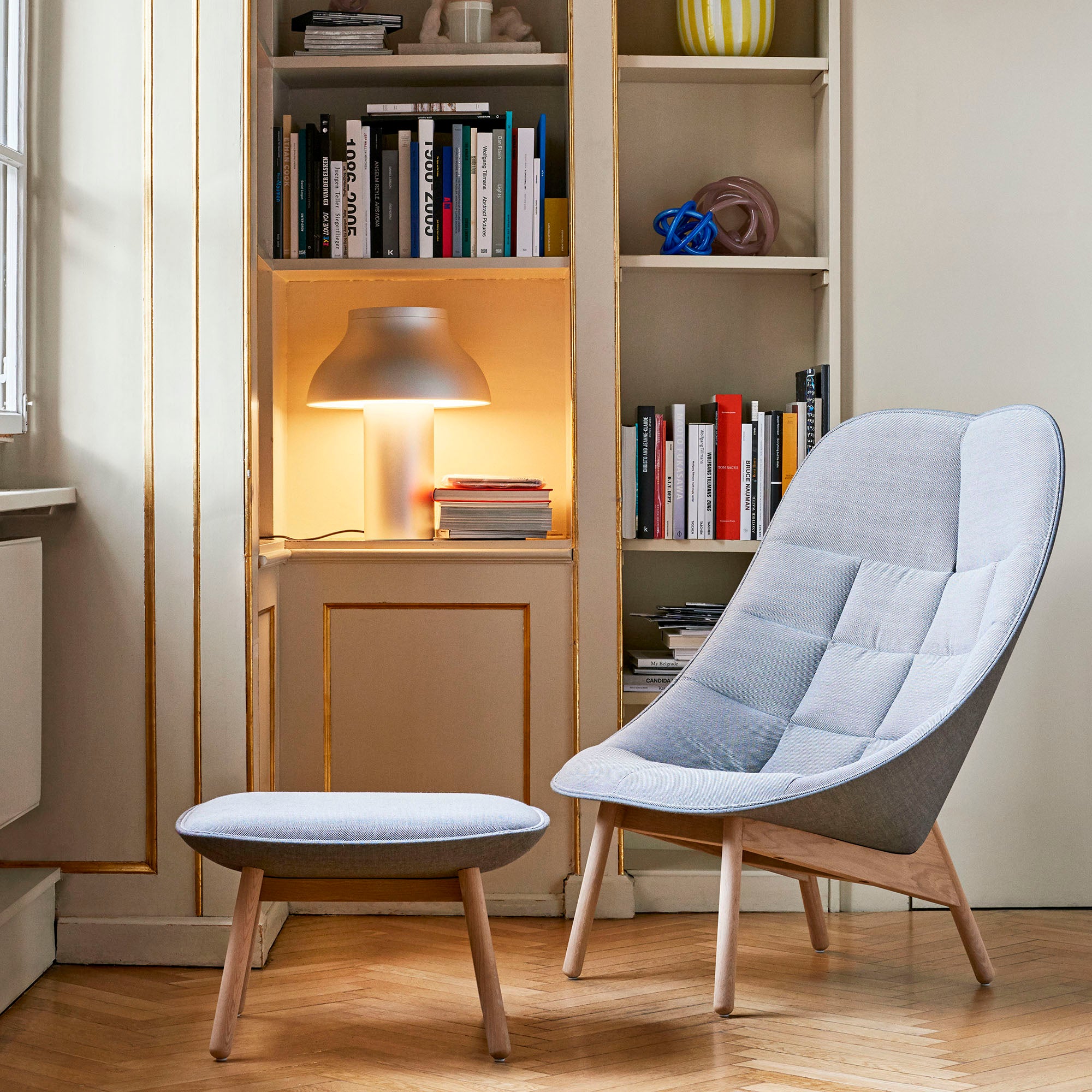 Uchiwa Quilted fotoliu cu otoman