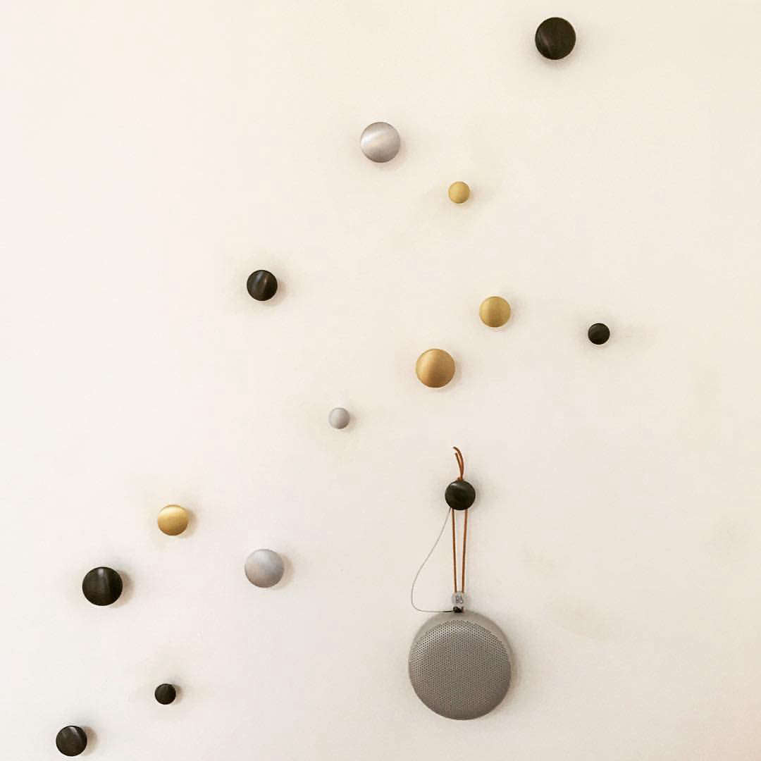 The Dots cuier metalic Ø5 cm