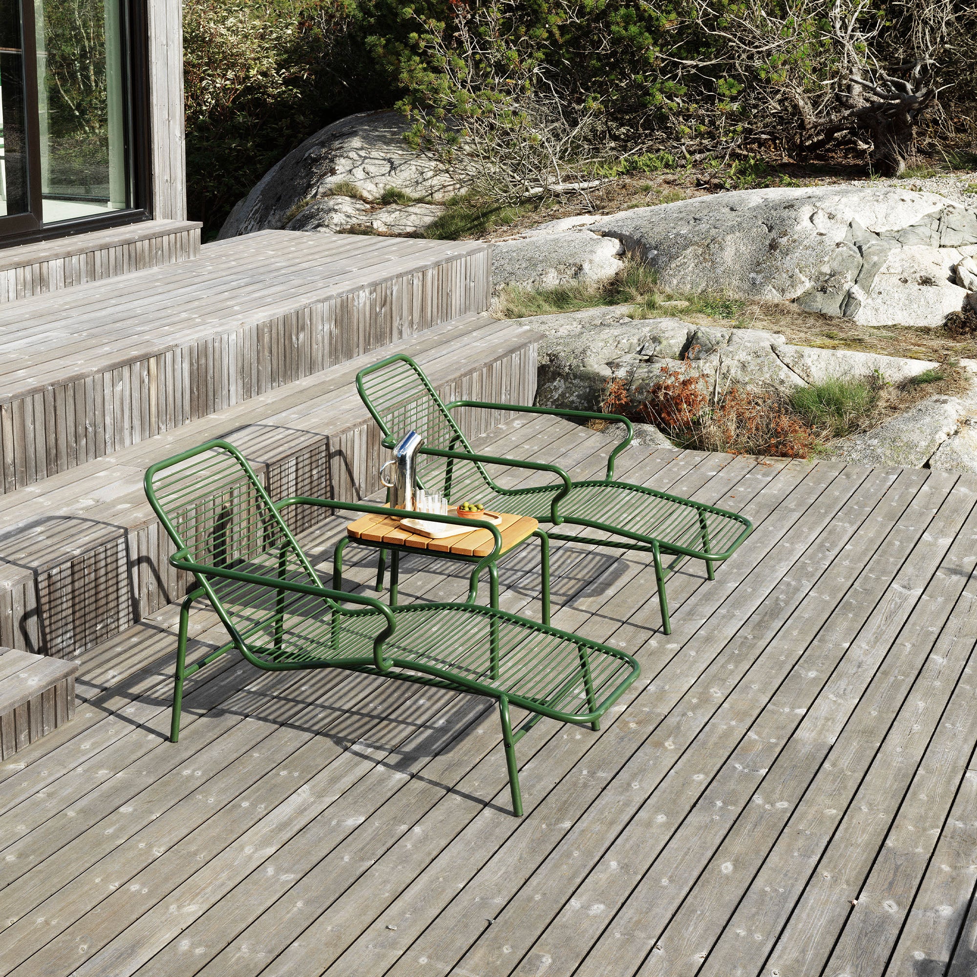 Vig Table Robinia, măsuță pentru exterior 55x45 cm