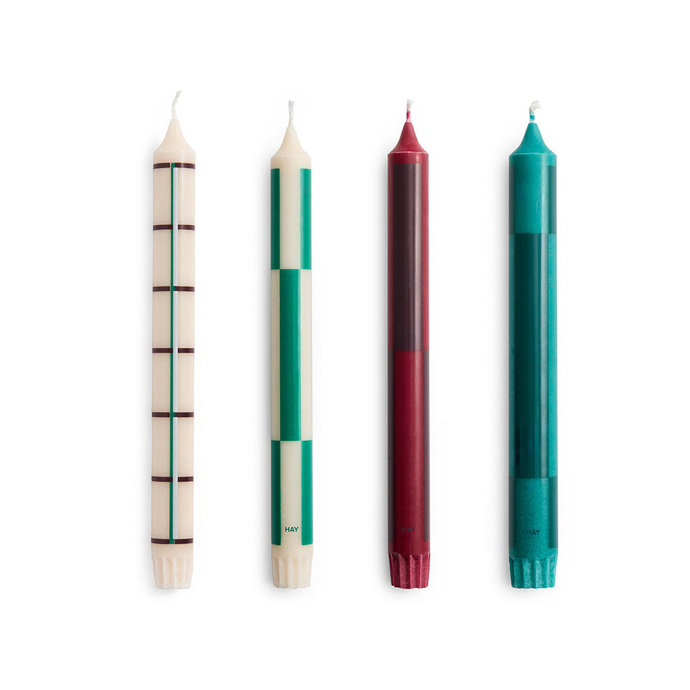 Pattern Candle Set, set de 4 lumânări decorative