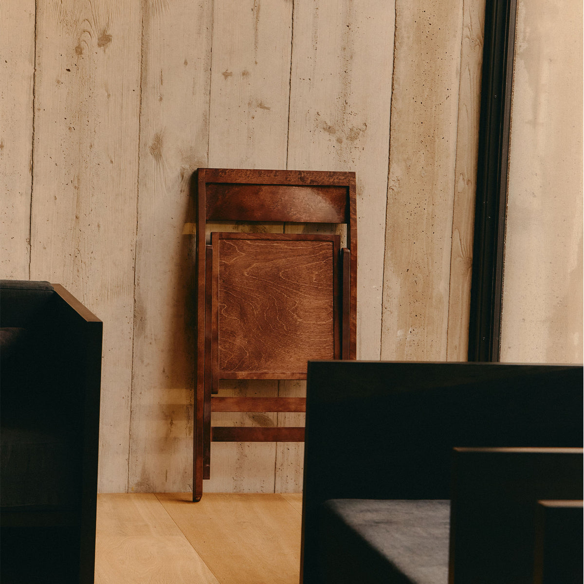 Folding Flat Chair, scaun pliabil din lemn