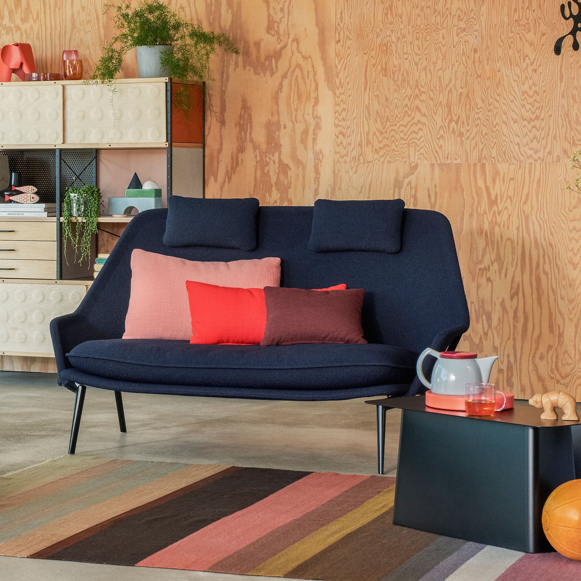 Slow Sofa, canapea cu 2 locuri bază neagră