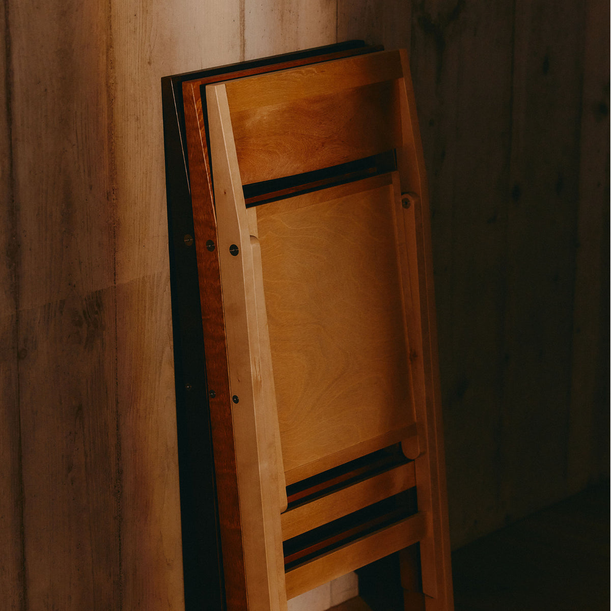 Folding Flat Chair, scaun pliabil din lemn