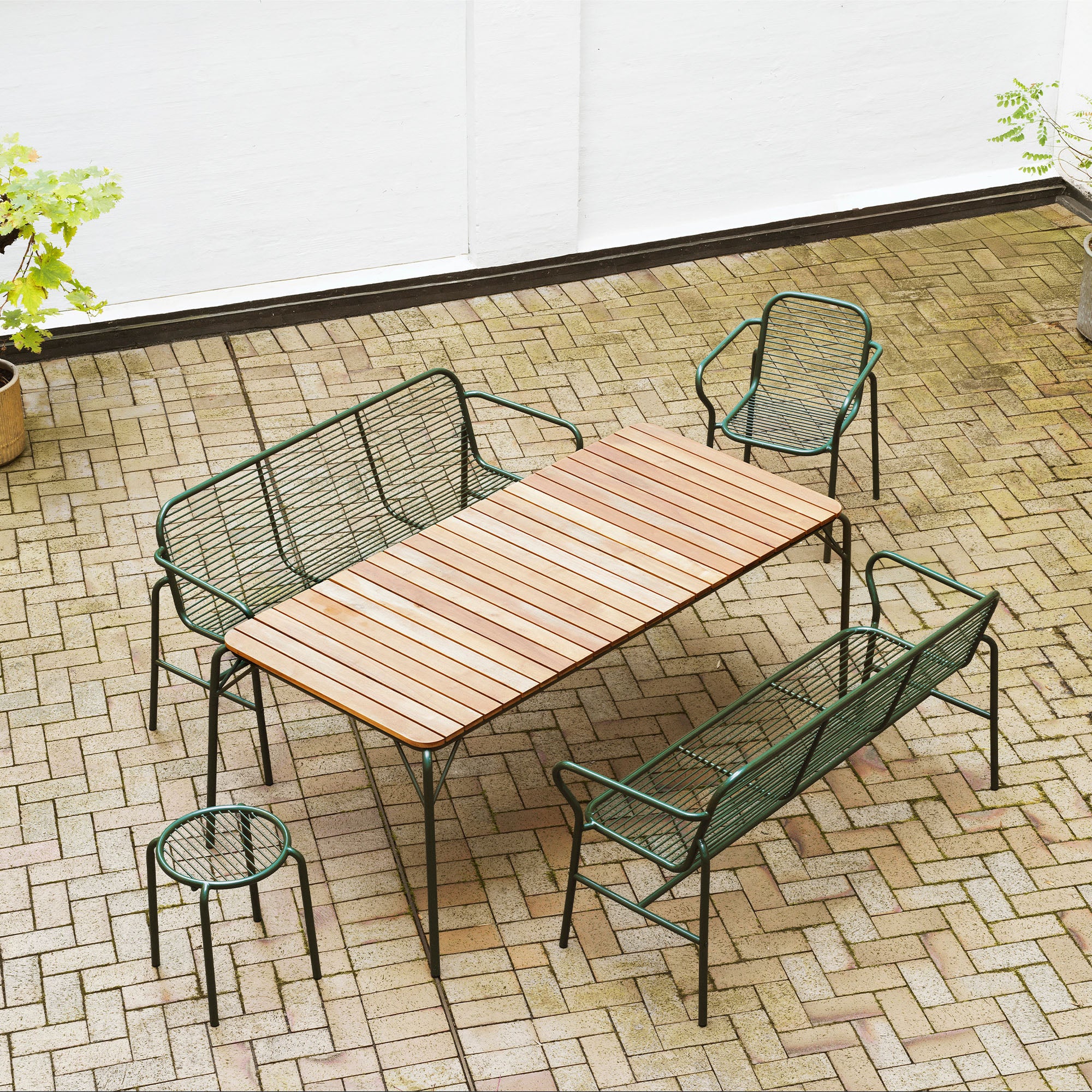 Vig Dining Bench, banchetă de exterior cu cotiere