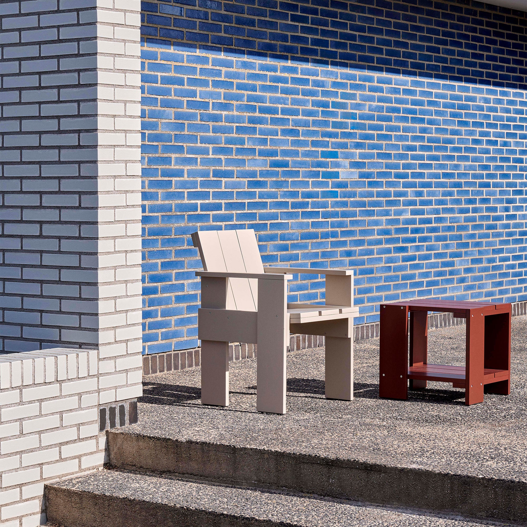 Crate Side Table, măsuță laterală exterior 49x49 cm