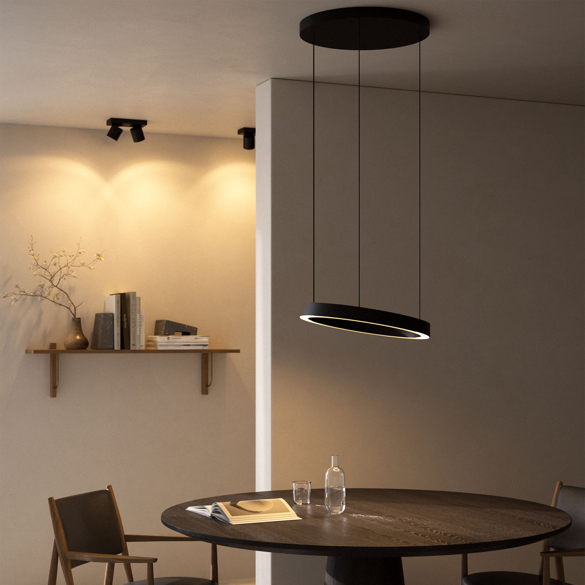 Edge Round, lampă suspendată Ø50 cm