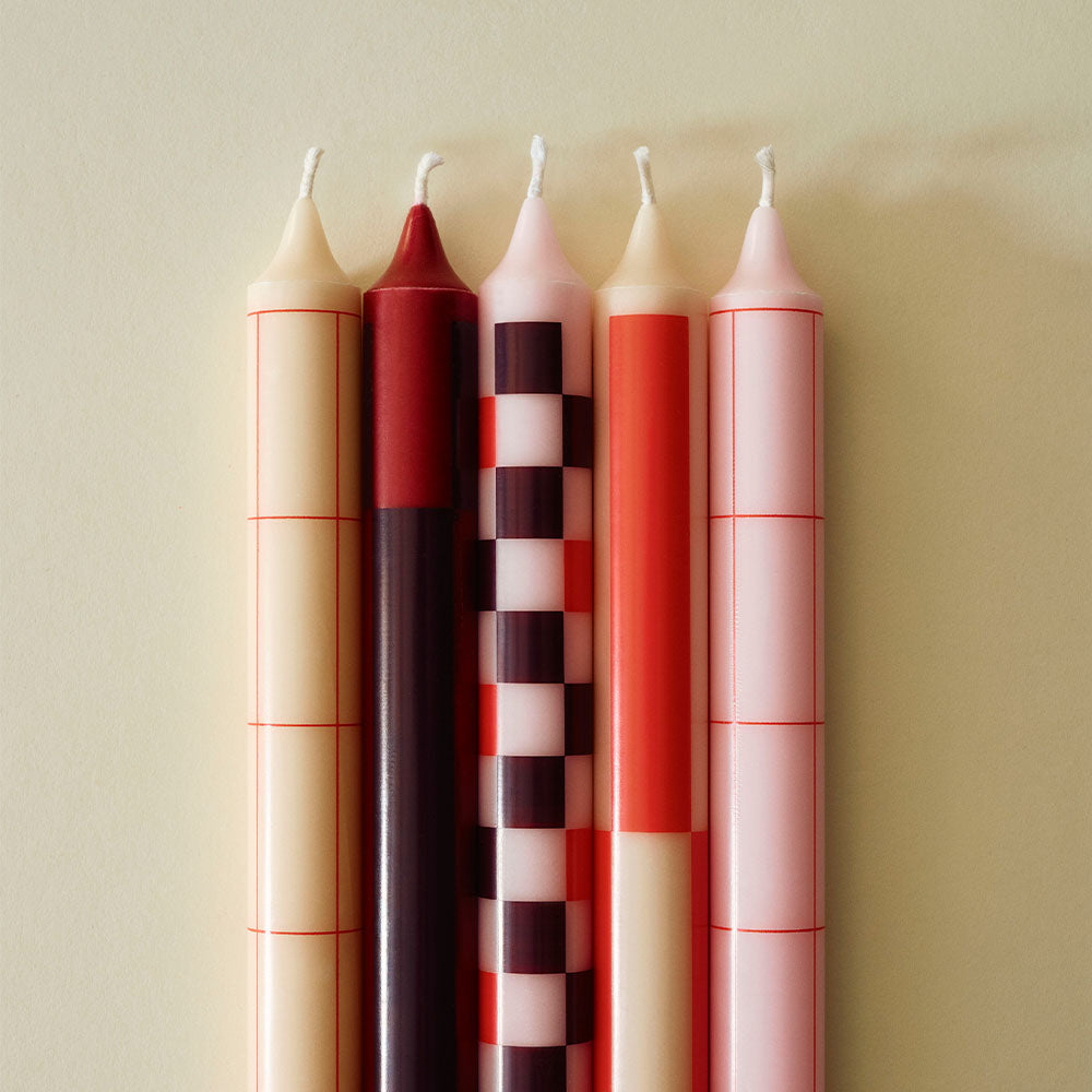 Pattern Candle Set, set de 4 lumânări decorative