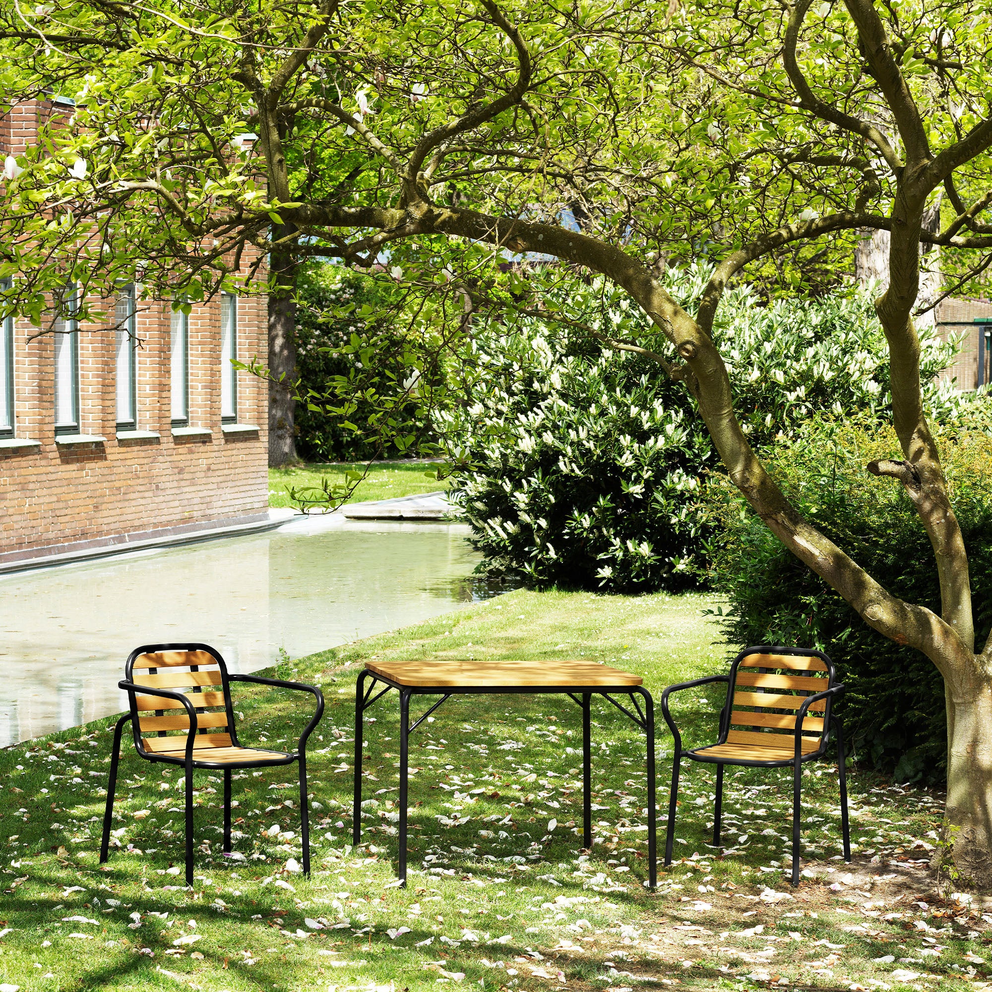 Vig Armchair Robinia, scaun din lemn pentru exterior cu cotiere