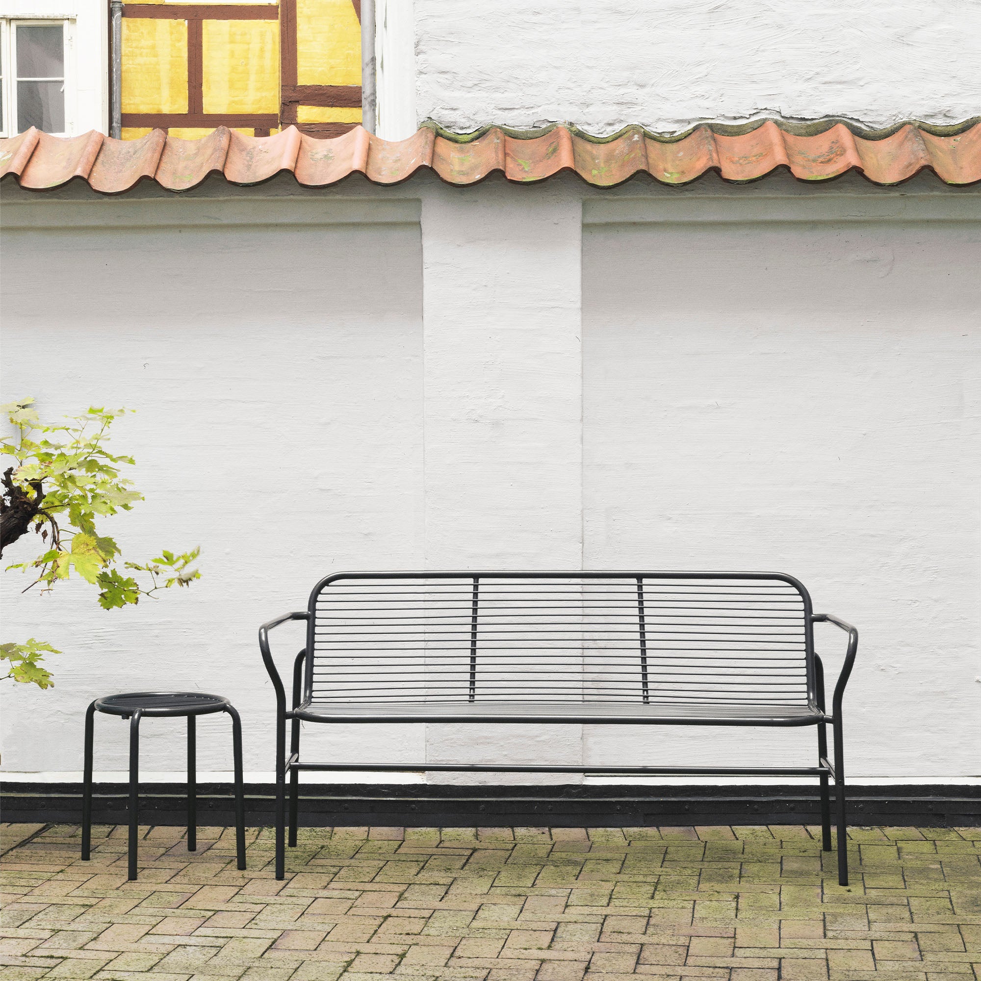 Vig Dining Bench, banchetă de exterior cu cotiere