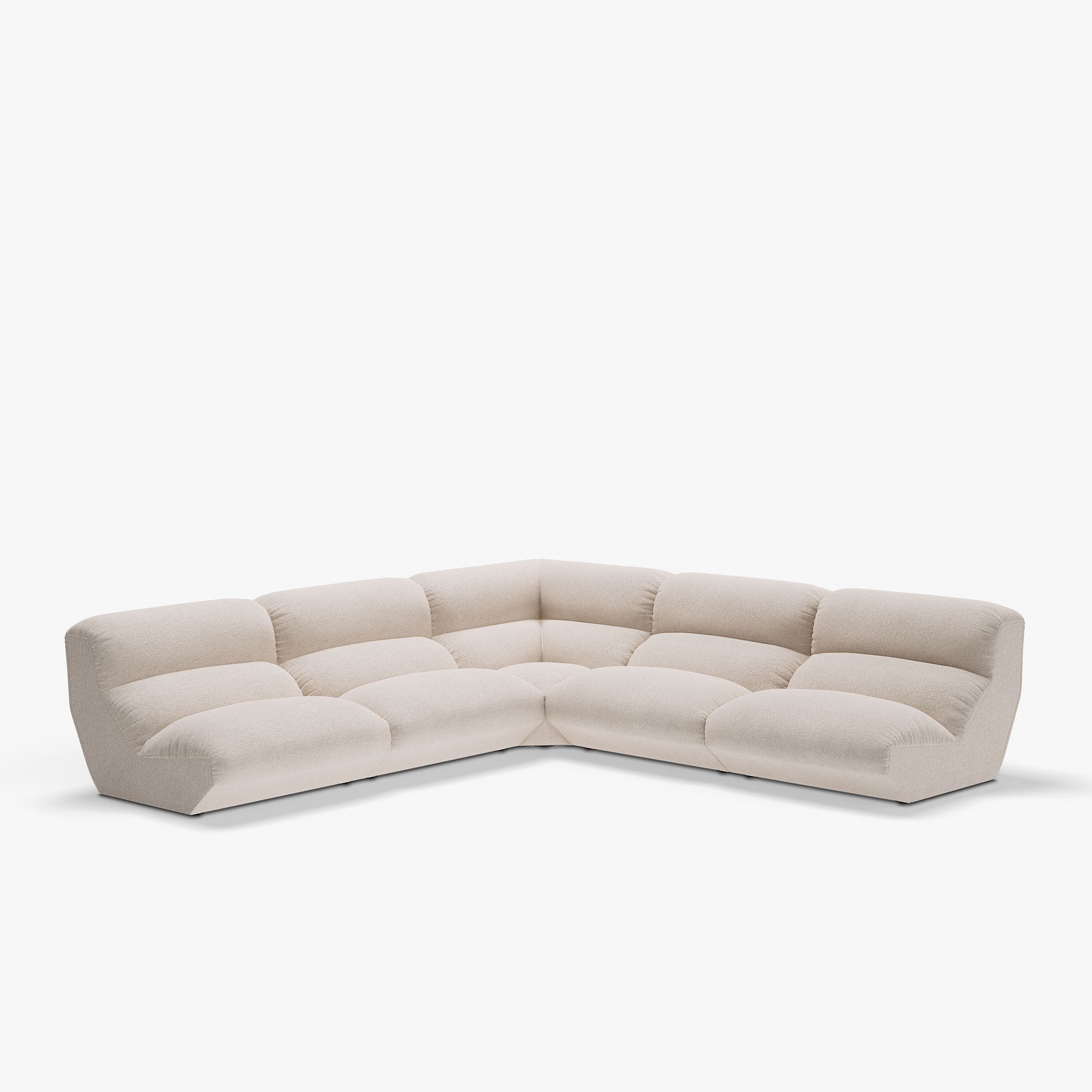 Hi Lo, Config D, canapea modulară de 4 locuri cu colțar