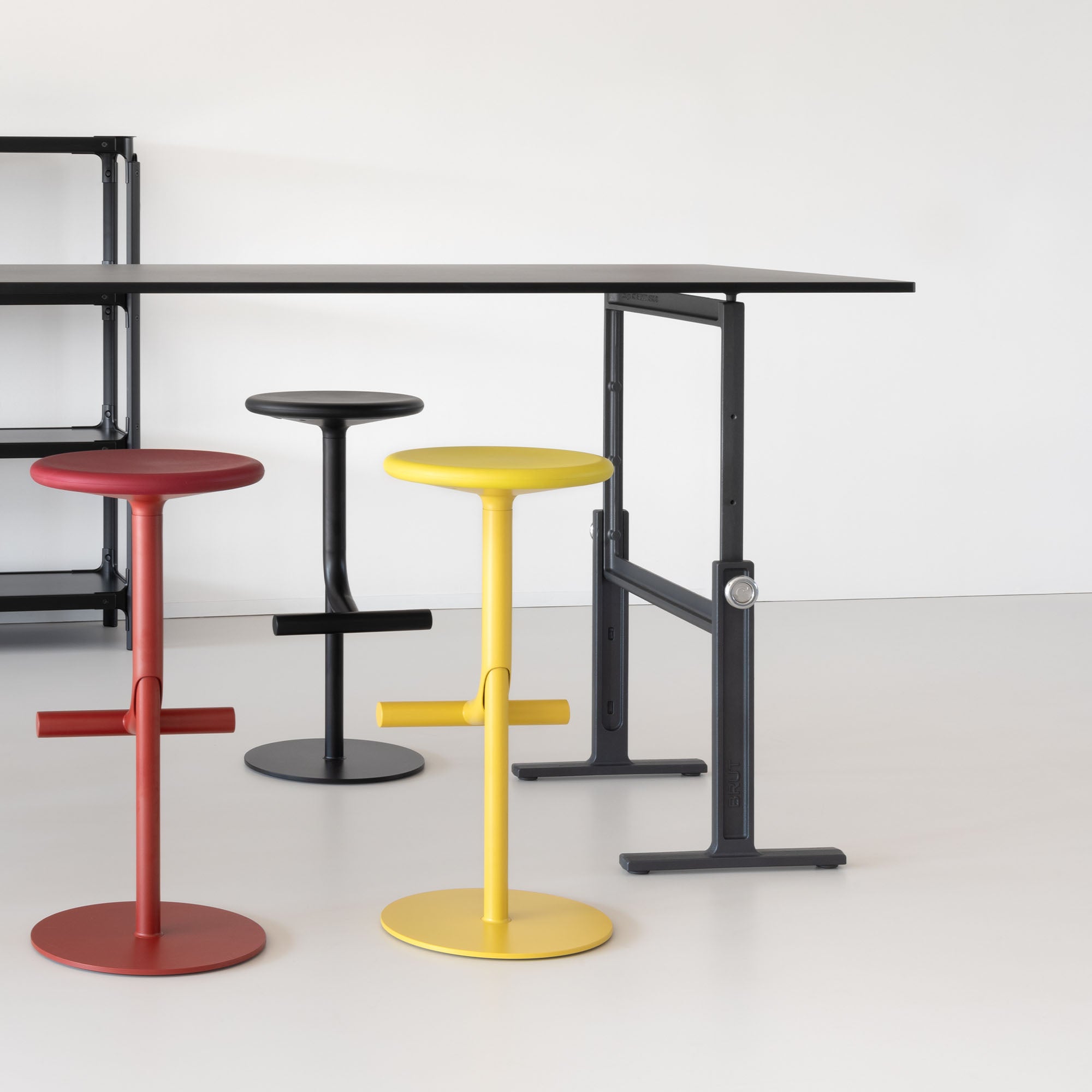 Tibu, scaun de bar rotativ H60/77 cm