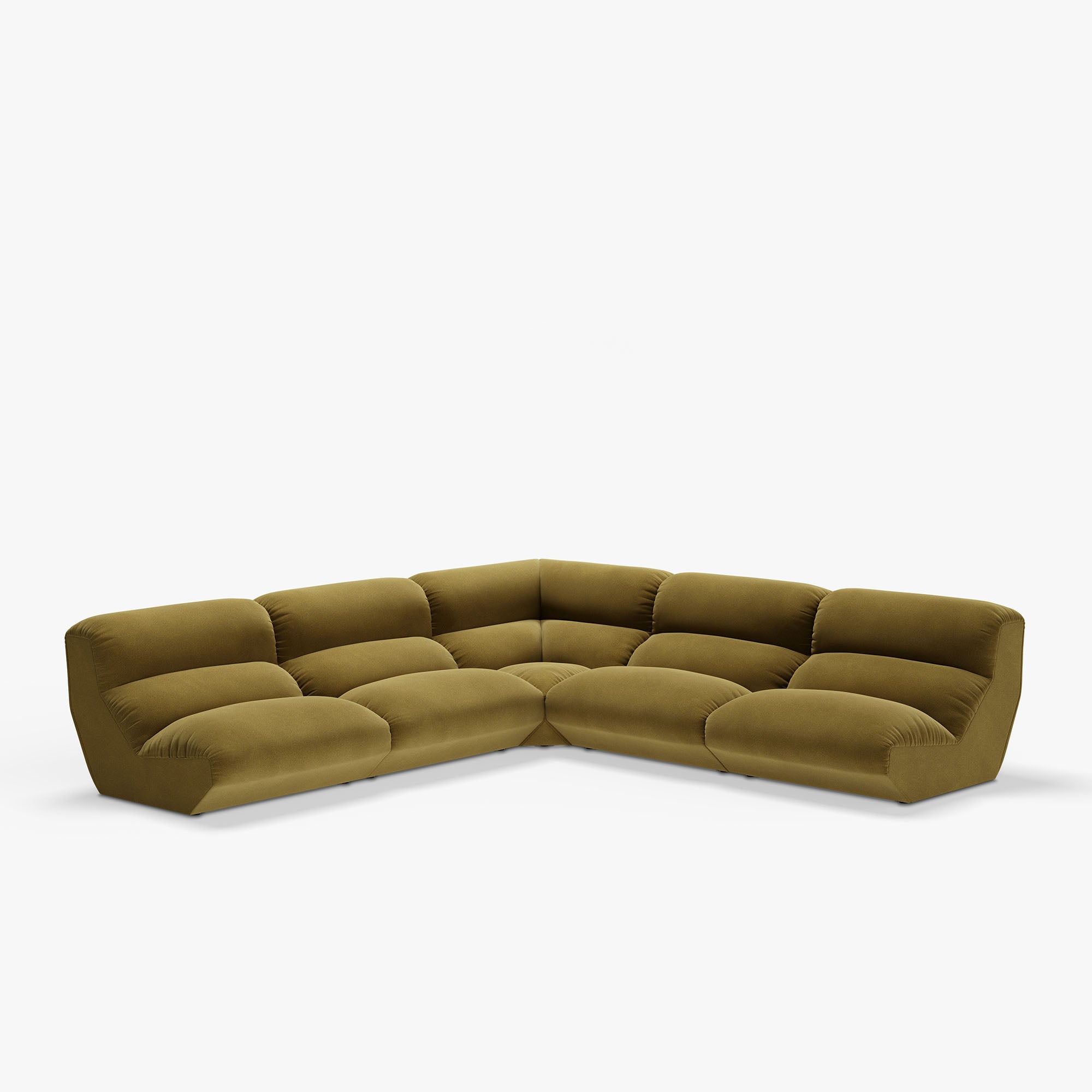 Hi Lo, Config D, canapea modulară de 4 locuri cu colțar