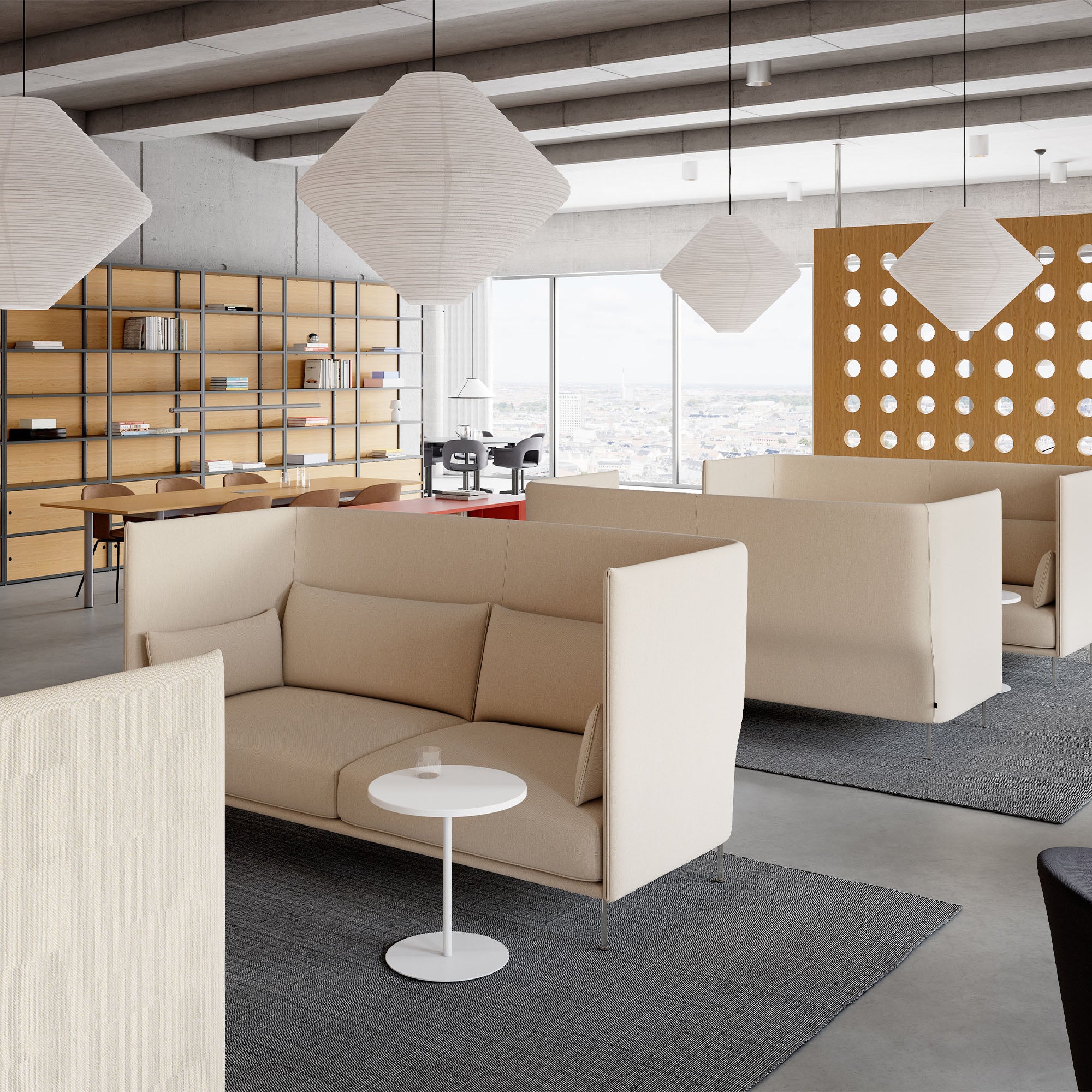 Rice Paper Shade Diamond, lampă suspendată Ø60 cm