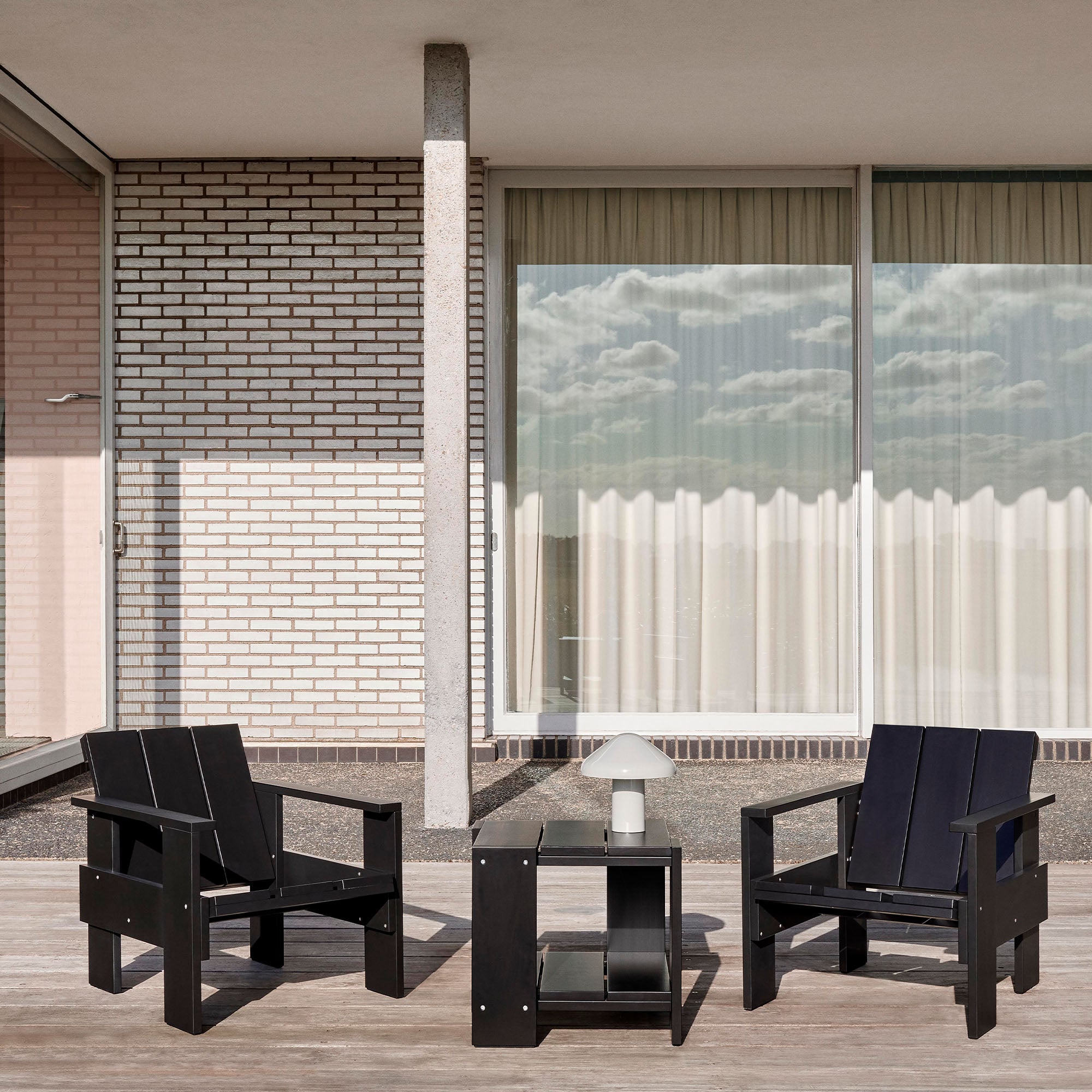 Crate Side Table, măsuță laterală exterior 49x49 cm