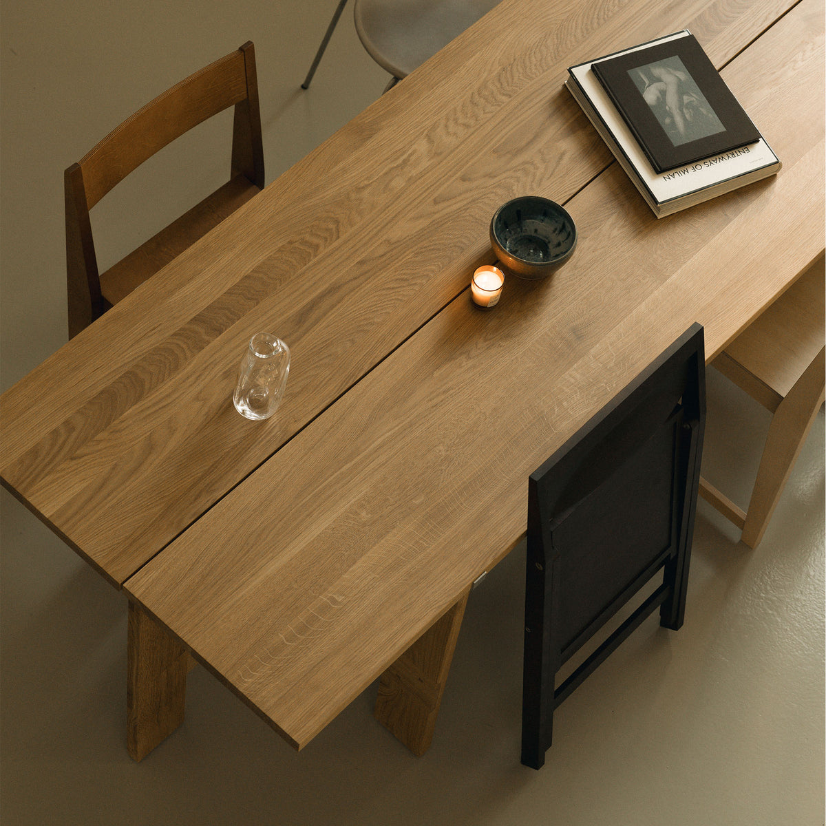 Folding Flat Chair, scaun pliabil din lemn