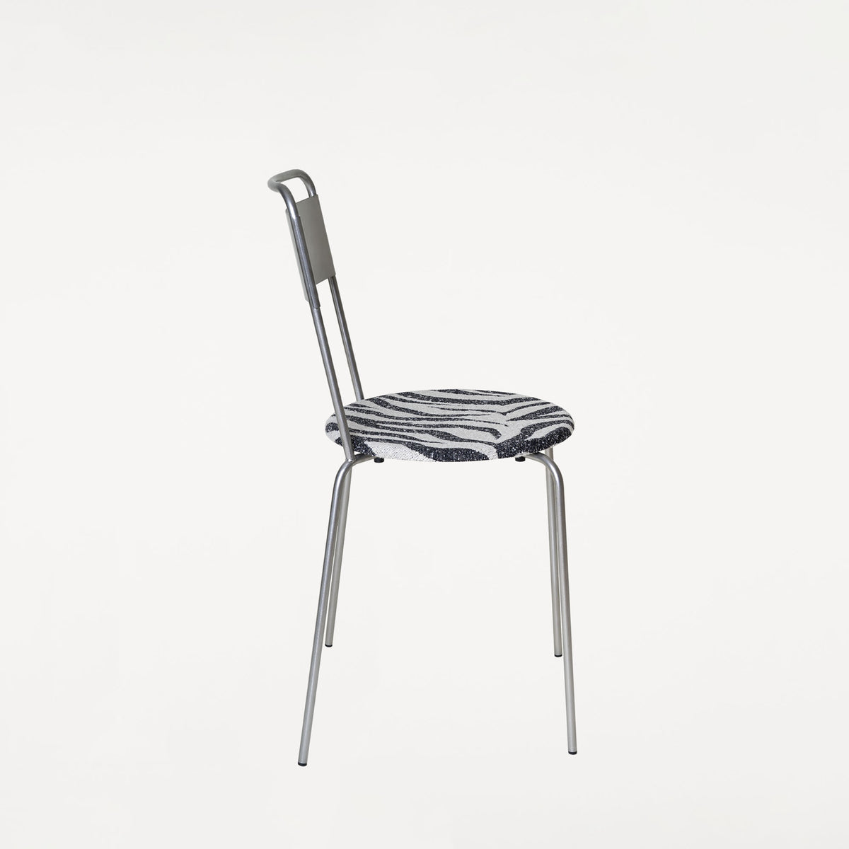 Petit Rond Chair Zebra, scaun din metal